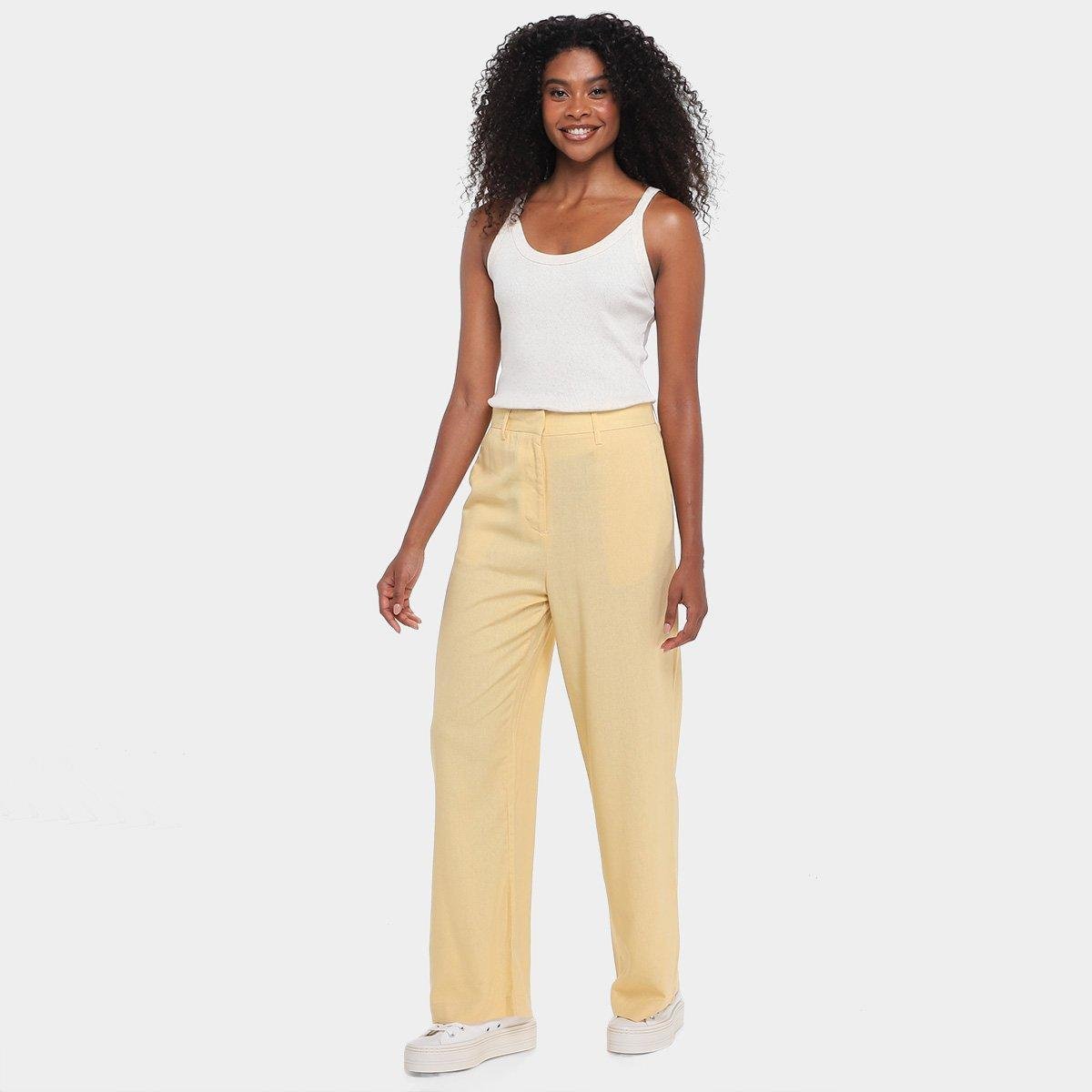 Calça Hering Alfaiataria Reta Feminina - Tam: 40 - 3