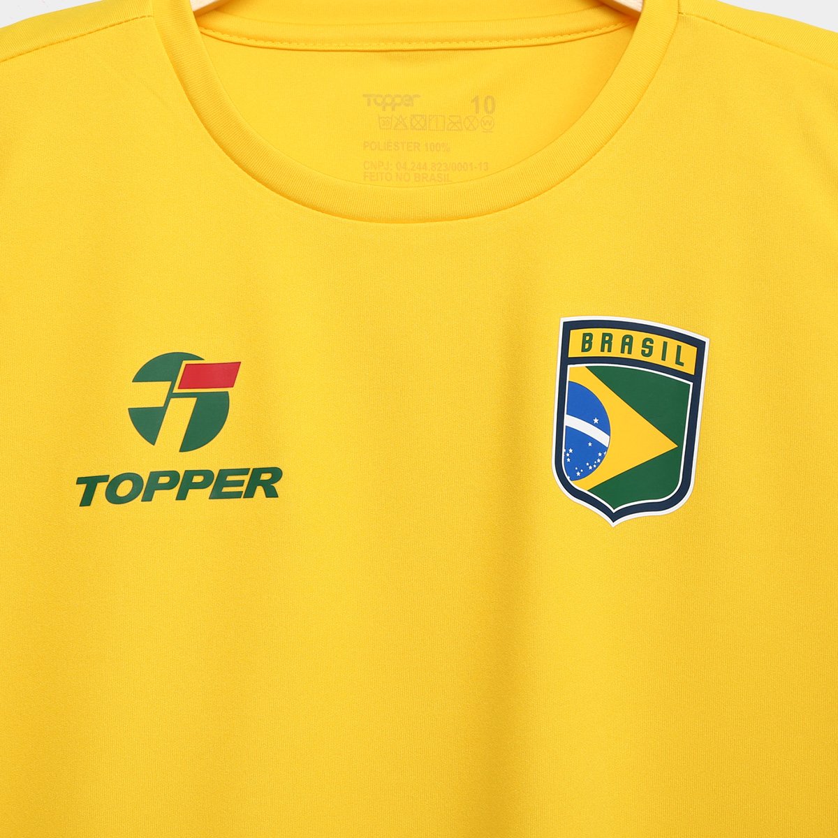Camisa Topper Seleção Brasil Infanto-Juvenil Masculina - Tam: 12A - 1