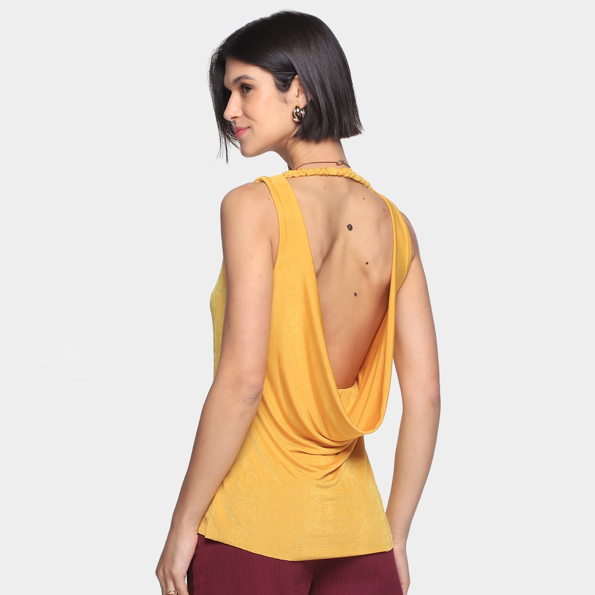 Blusa Regata Carmim Básica Feminina - Tam: P - 1