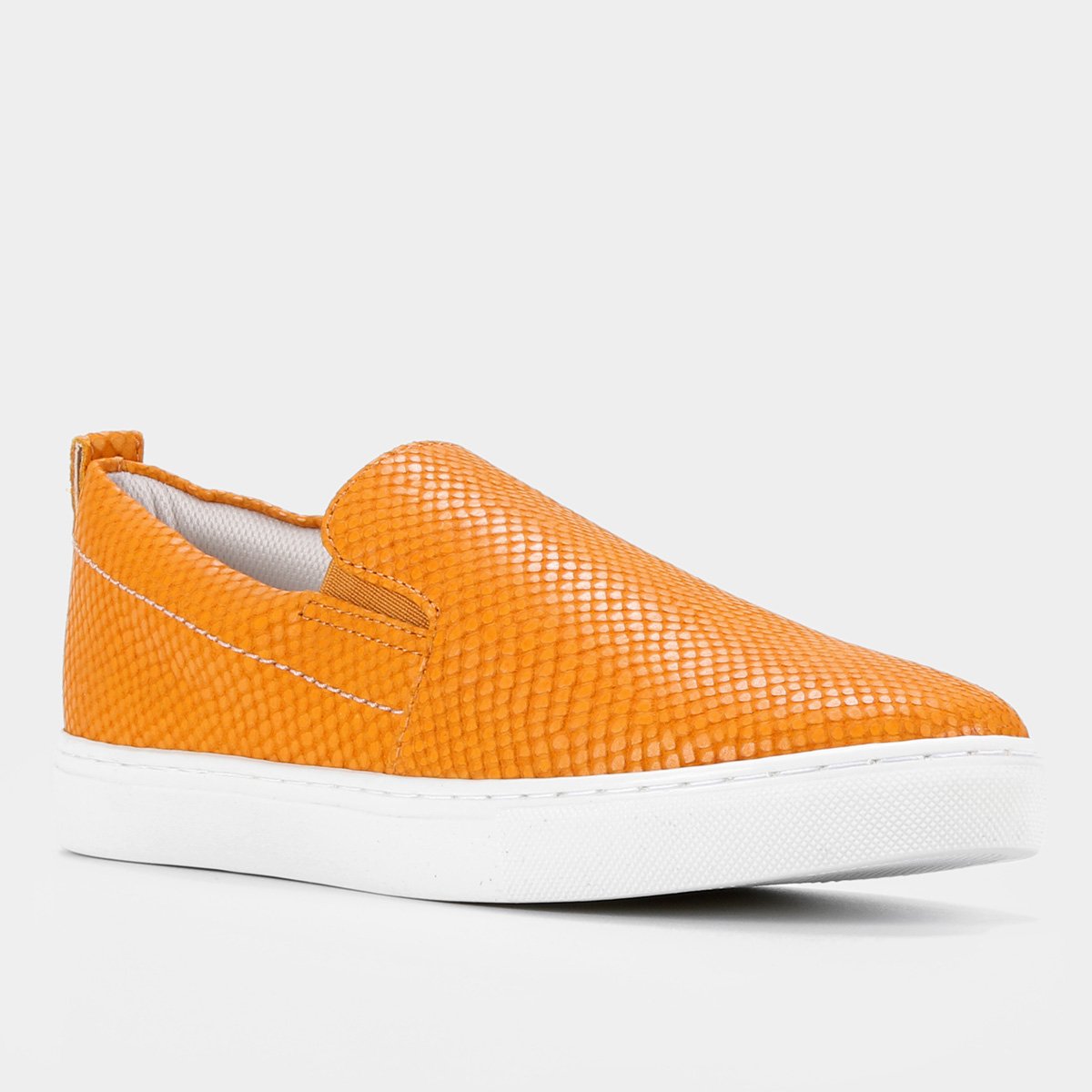 Tênis Couro Jorge Bischoff Slip On Croco Feminino - Tam: 34 - 2
