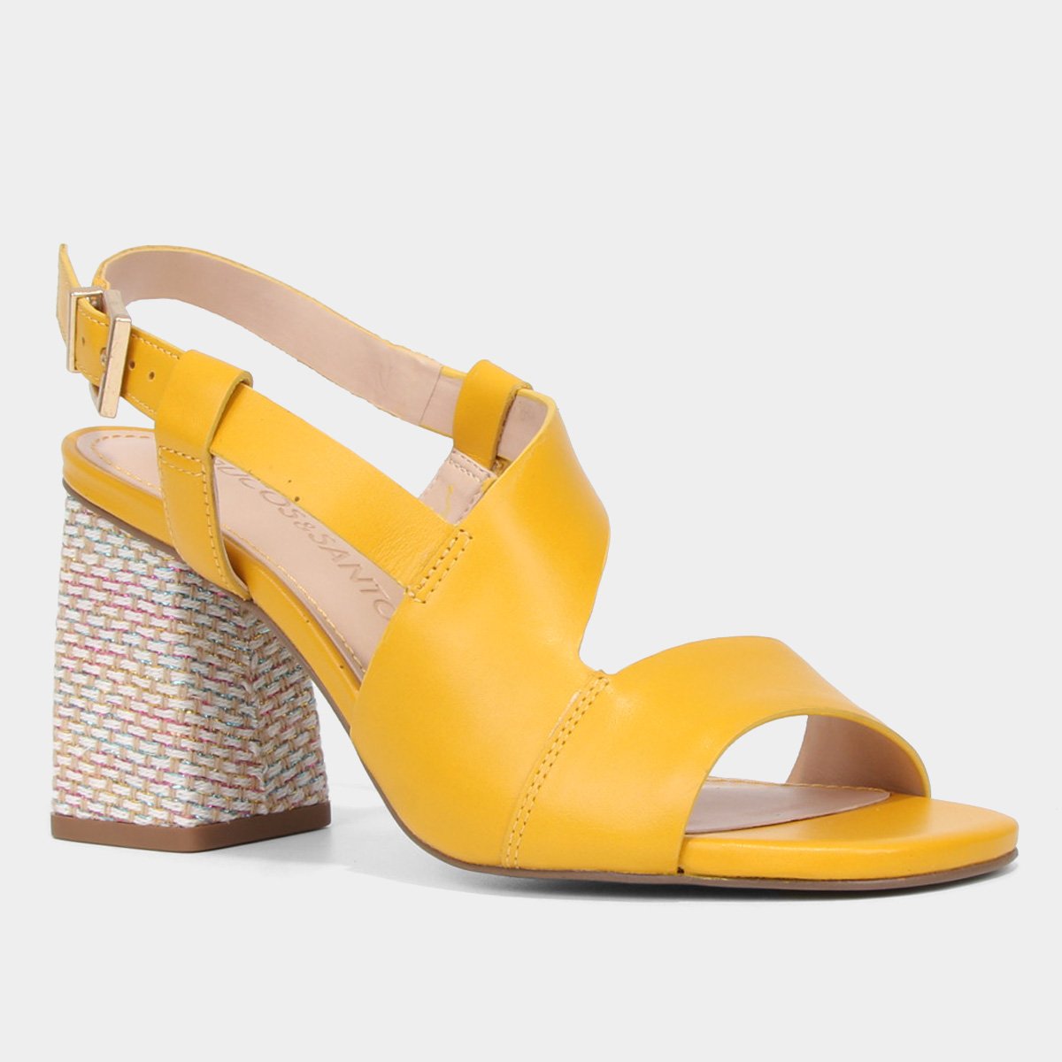 Sandália Couro Loucos & Santos Salto Bloco Recorte Feminina - Tam: 35 - 2