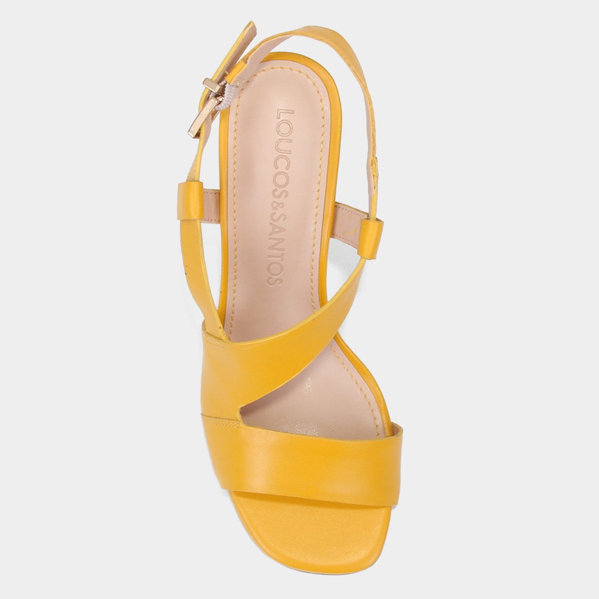 Sandália Couro Loucos & Santos Salto Bloco Recorte Feminina - Tam: 35 - 3