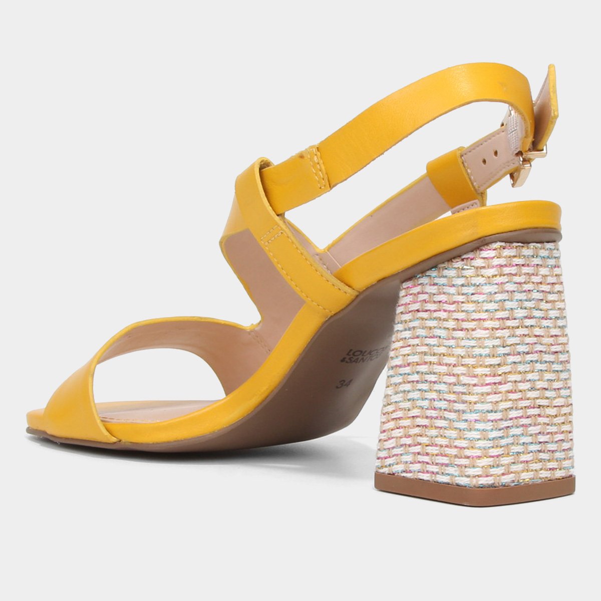 Sandália Couro Loucos & Santos Salto Bloco Recorte Feminina - Tam: 35 - 4