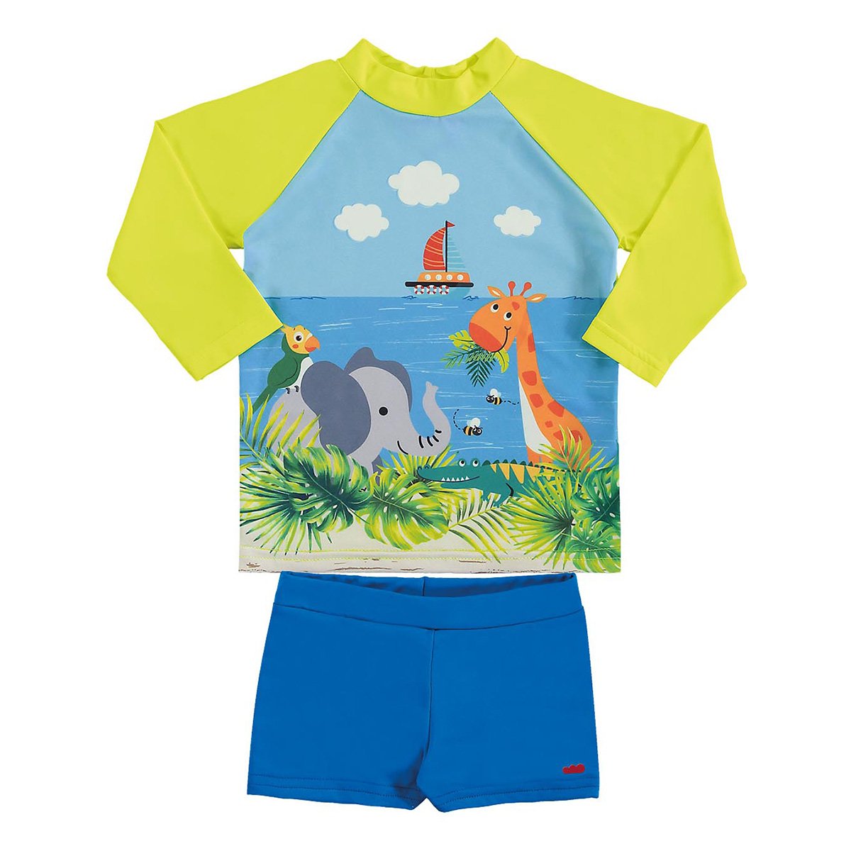 Conjunto Bebê Marlan Proteção UV Bichinhos Masculino