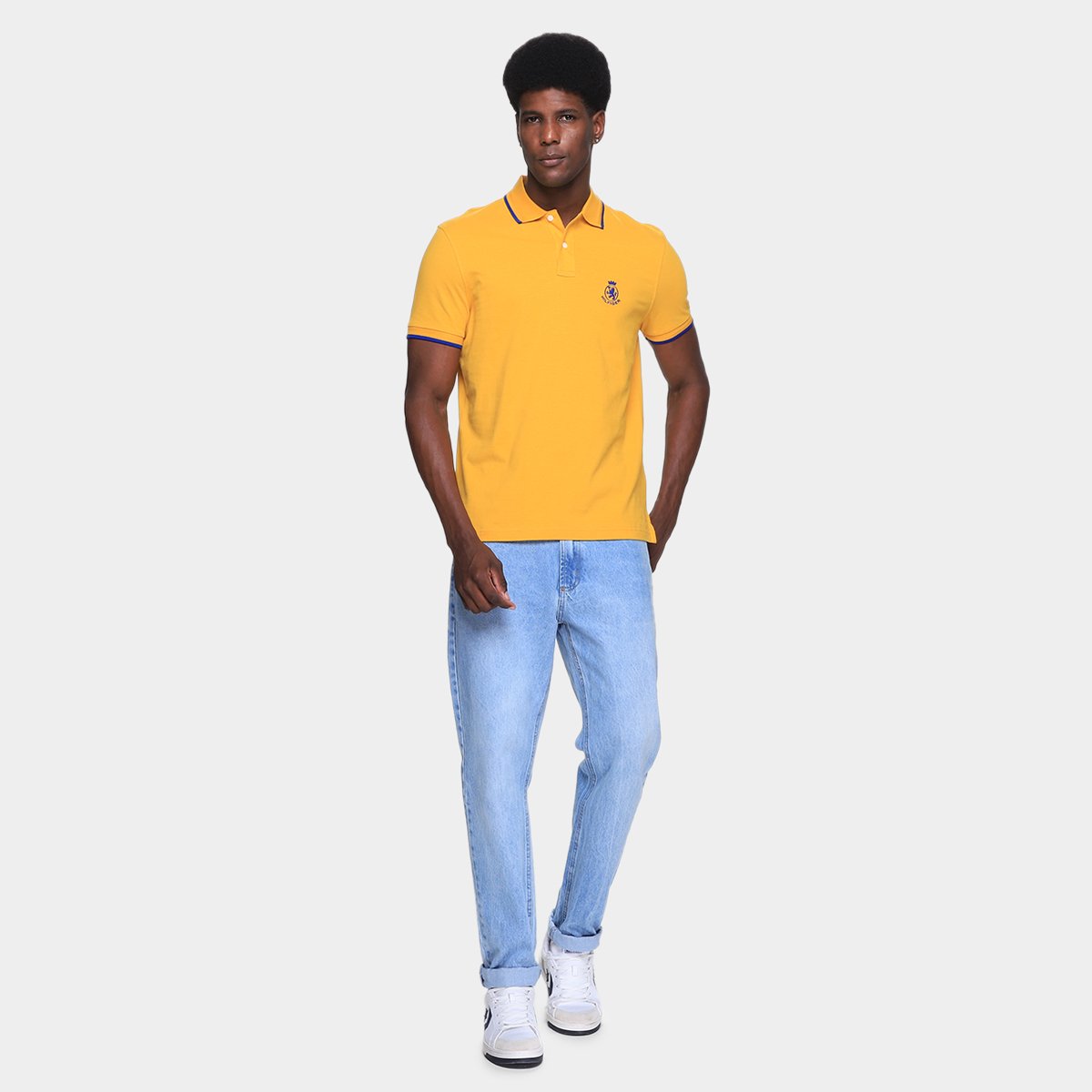 Camisa Polo Tommy Hilfiger Holiday Crest Masculina - Tam: P - 3