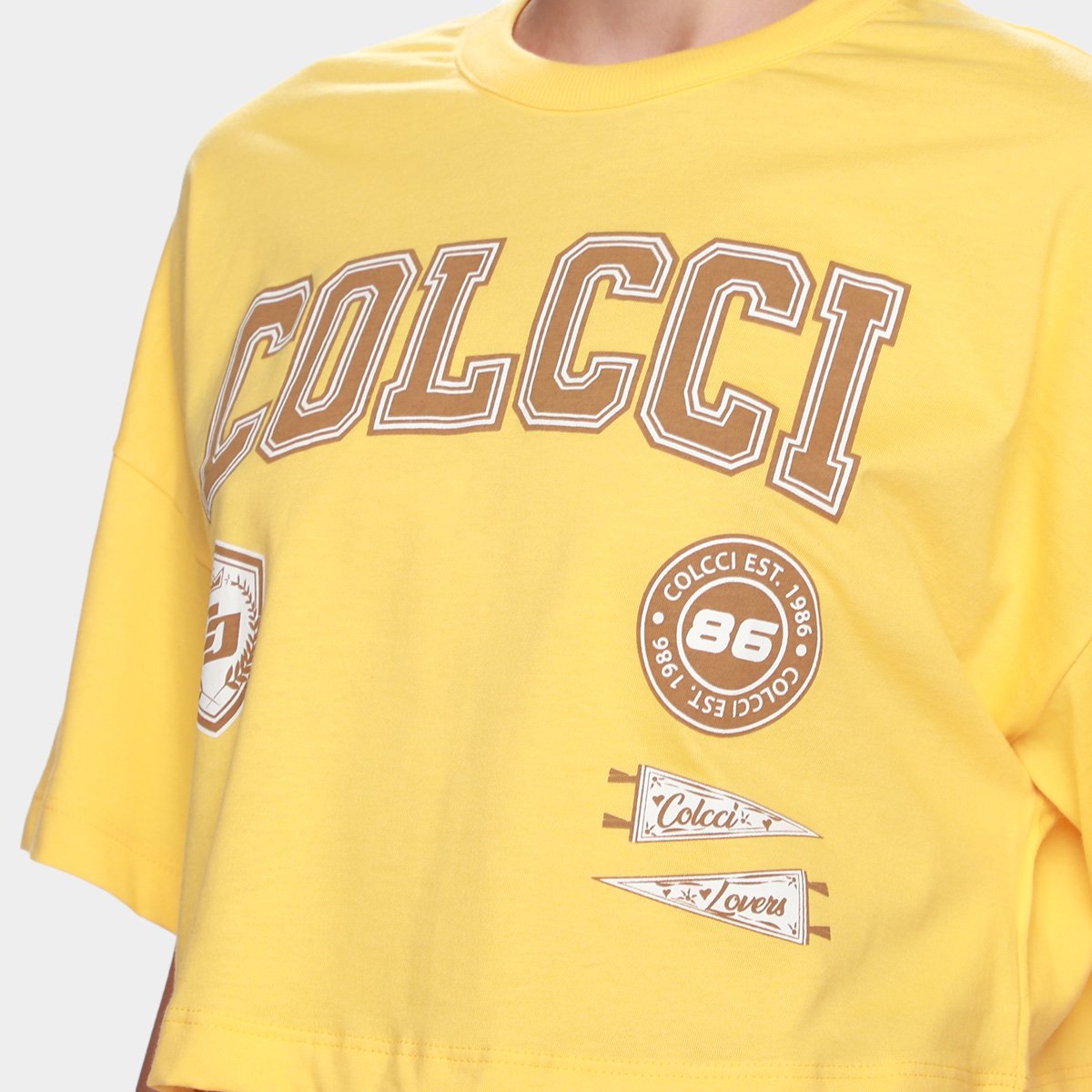 Camiseta Cropped Colcci 1986 Feminina - Tam: EP - 2