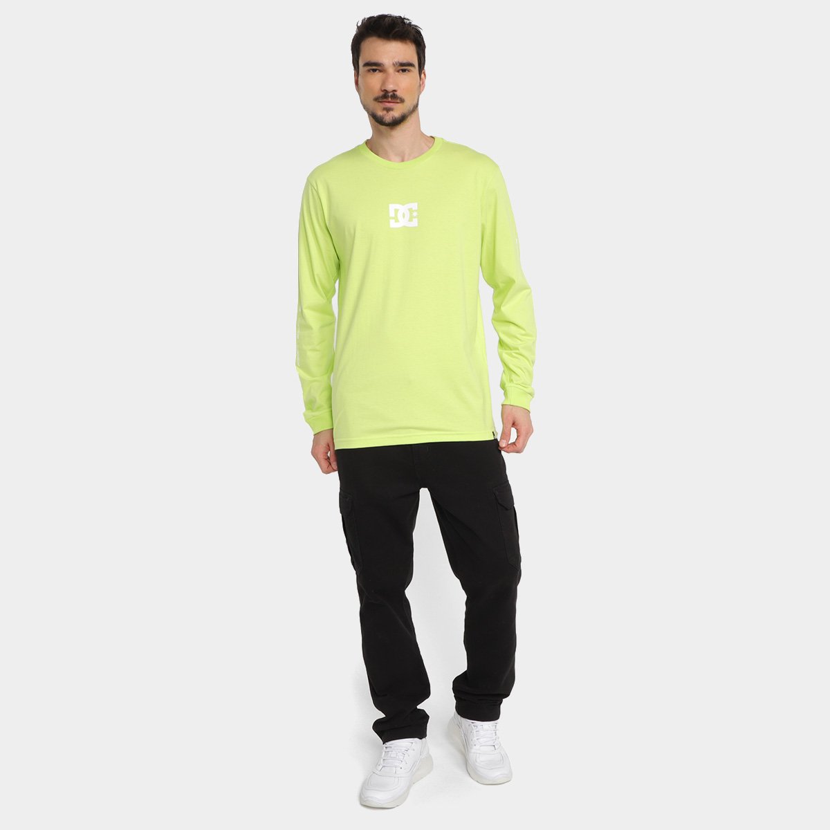 Camiseta Dc Shoes Minimal Stripe Manga Longa Masculina - Tam: P - 3