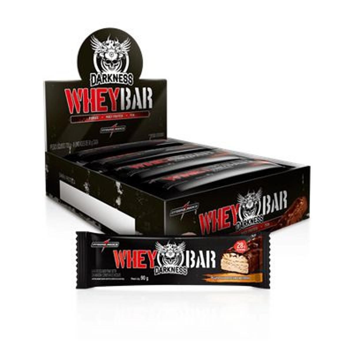Barra de Proteína Whey Bar Darkness 90 gr - Caixa c/ 8 unid - IntegralMedica