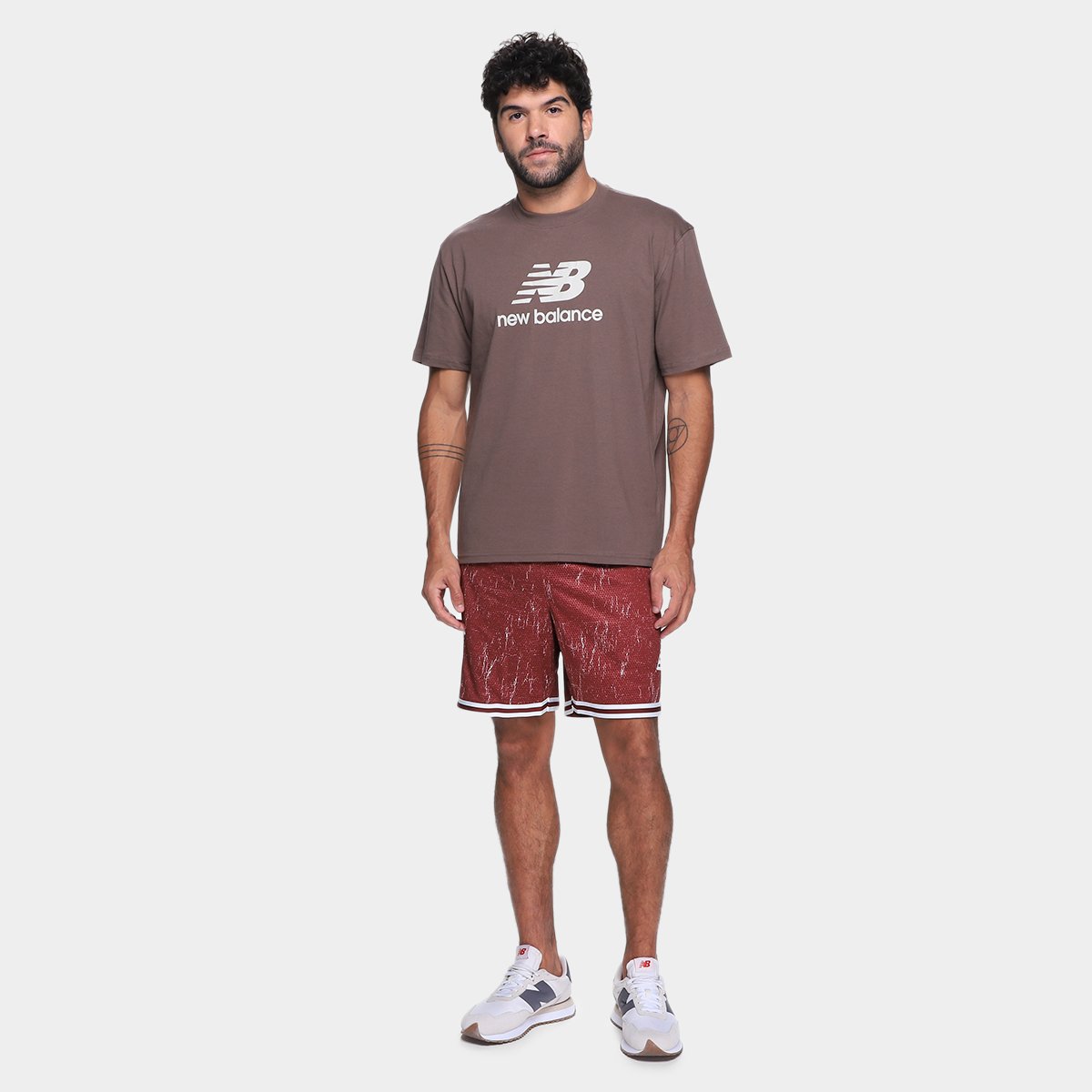 Shorts New Balance Knit Hoops in Game Masculino - Tam: P - 3