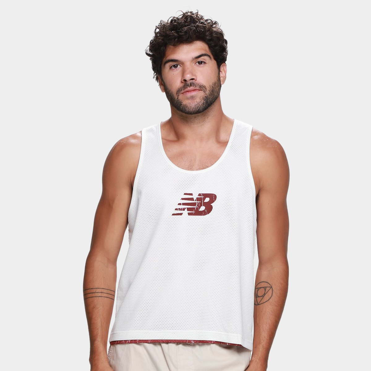 Regata New Balance Reversivel Hoops In Game Masculina - Tam: P - 2