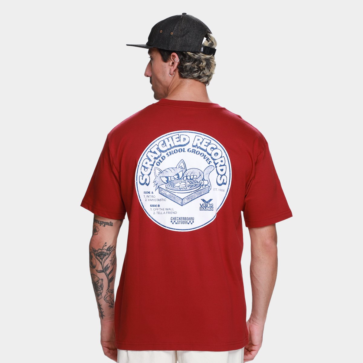 Camiseta Vans Scratched Records Masculina - Tam: P - 1