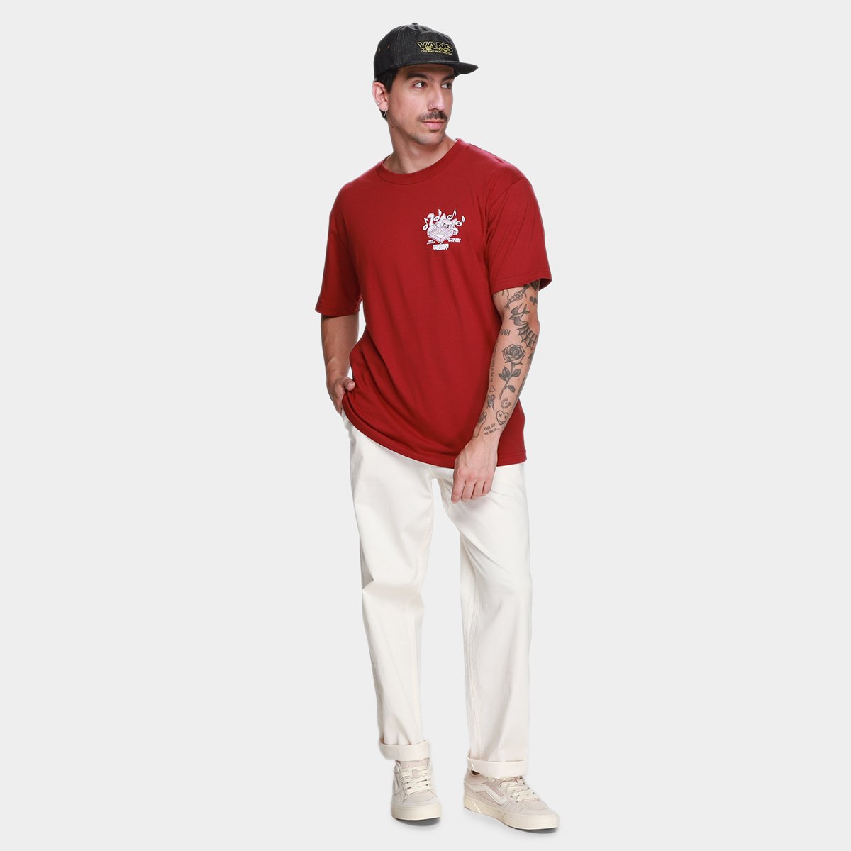 Camiseta Vans Scratched Records Masculina - Tam: P - 3