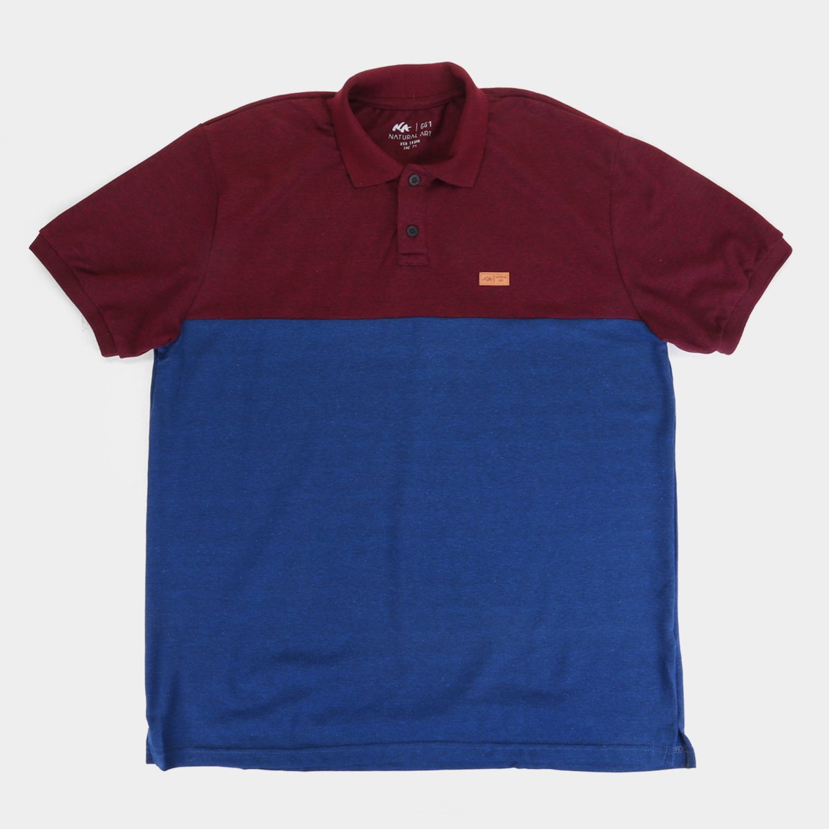Camisa Polo Plus Size Natural Art Masculina