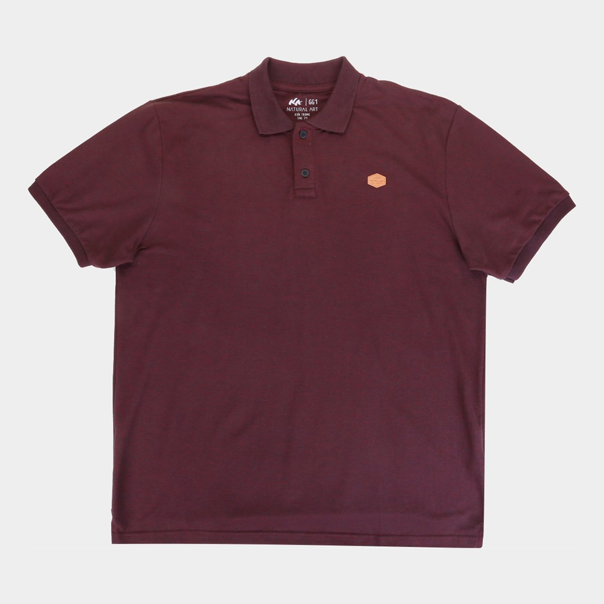 Camisa Polo Natural Art Classic Plus Size Masculina