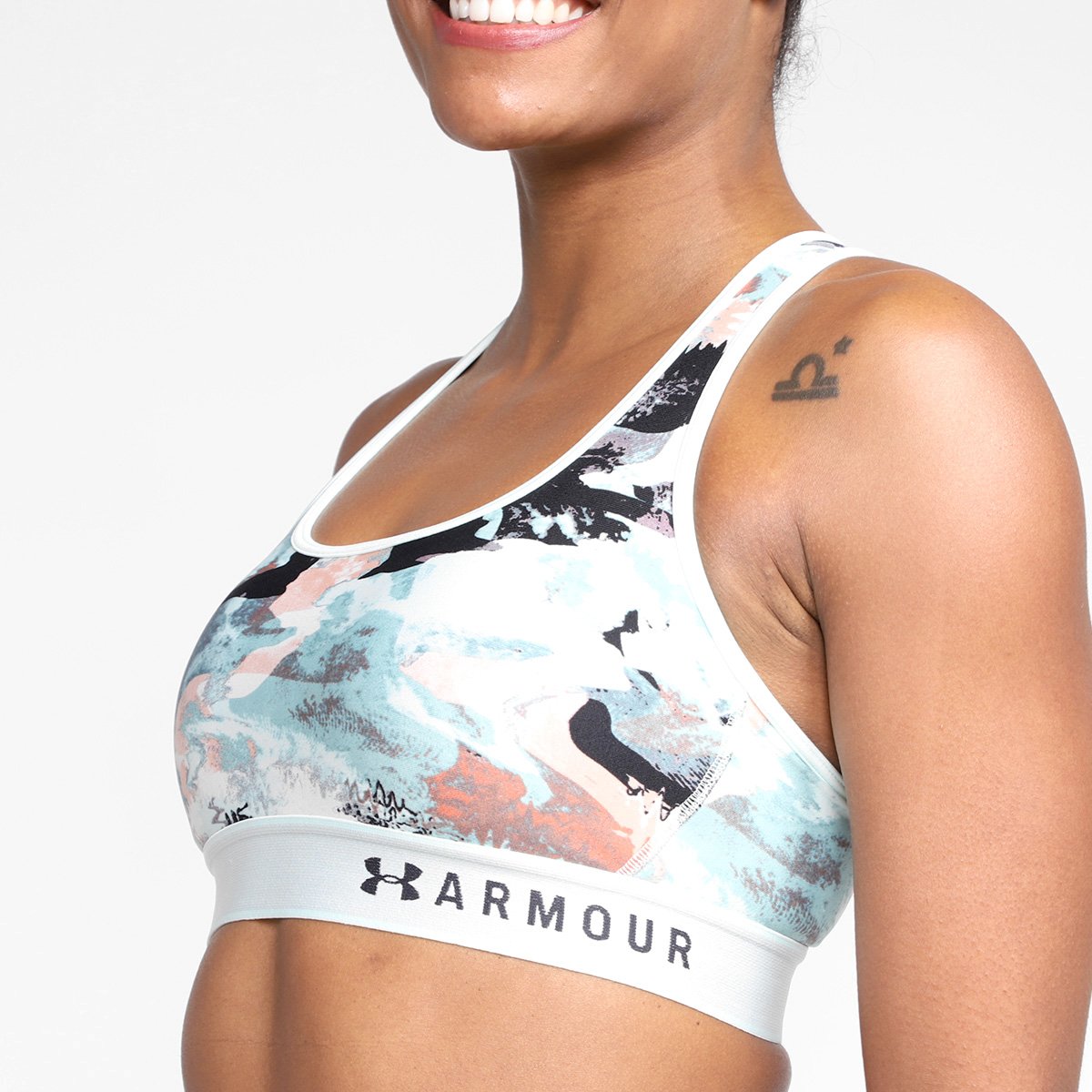 Top Under Armour Mid Crossback Print Média Sustentação - Tam: EP - 2