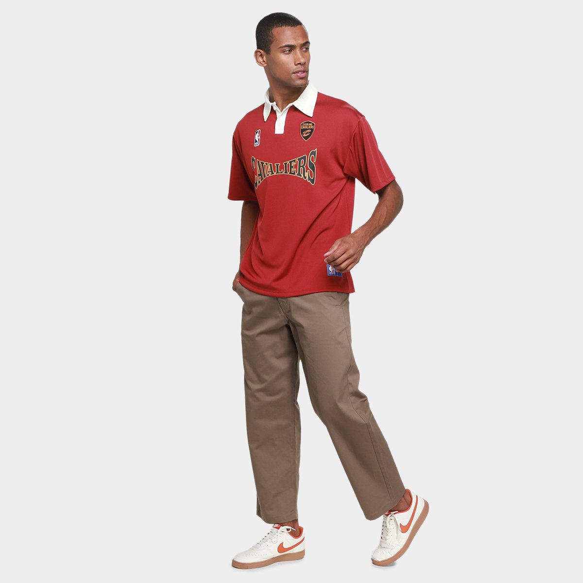 Camisa Polo NBA Cleveland Cavaliers Mitchell & Ness Masculina - Tam: P - 4