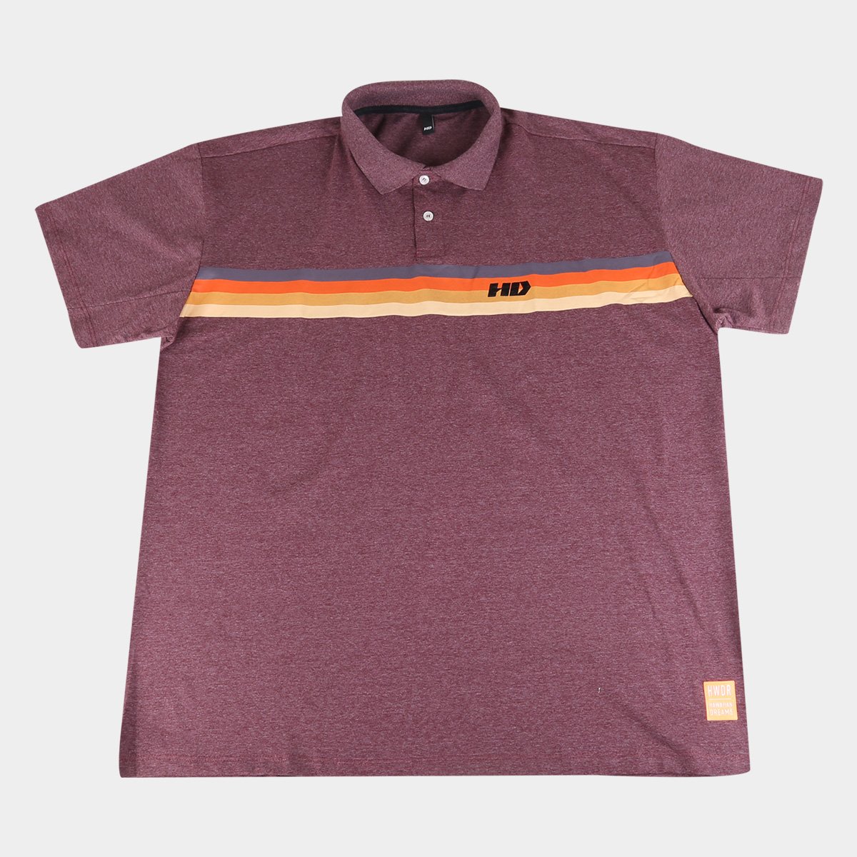 Camisa Polo HD Plus Size Listrada Masculina