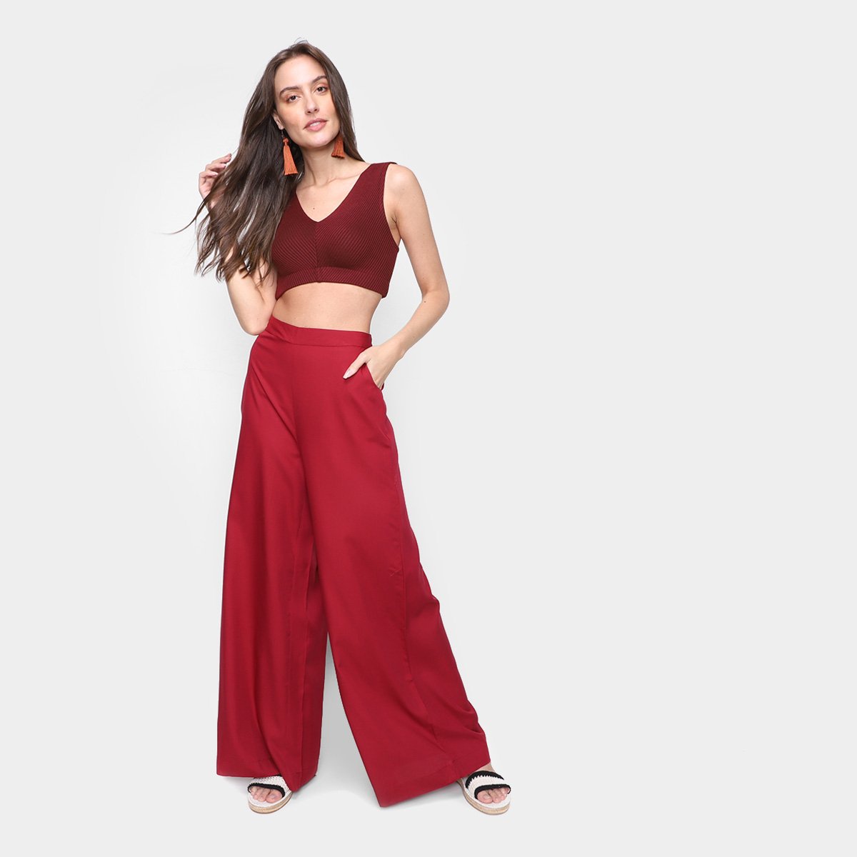 Blusa Cropped Tricot Mercatto Lisa Feminina - 3