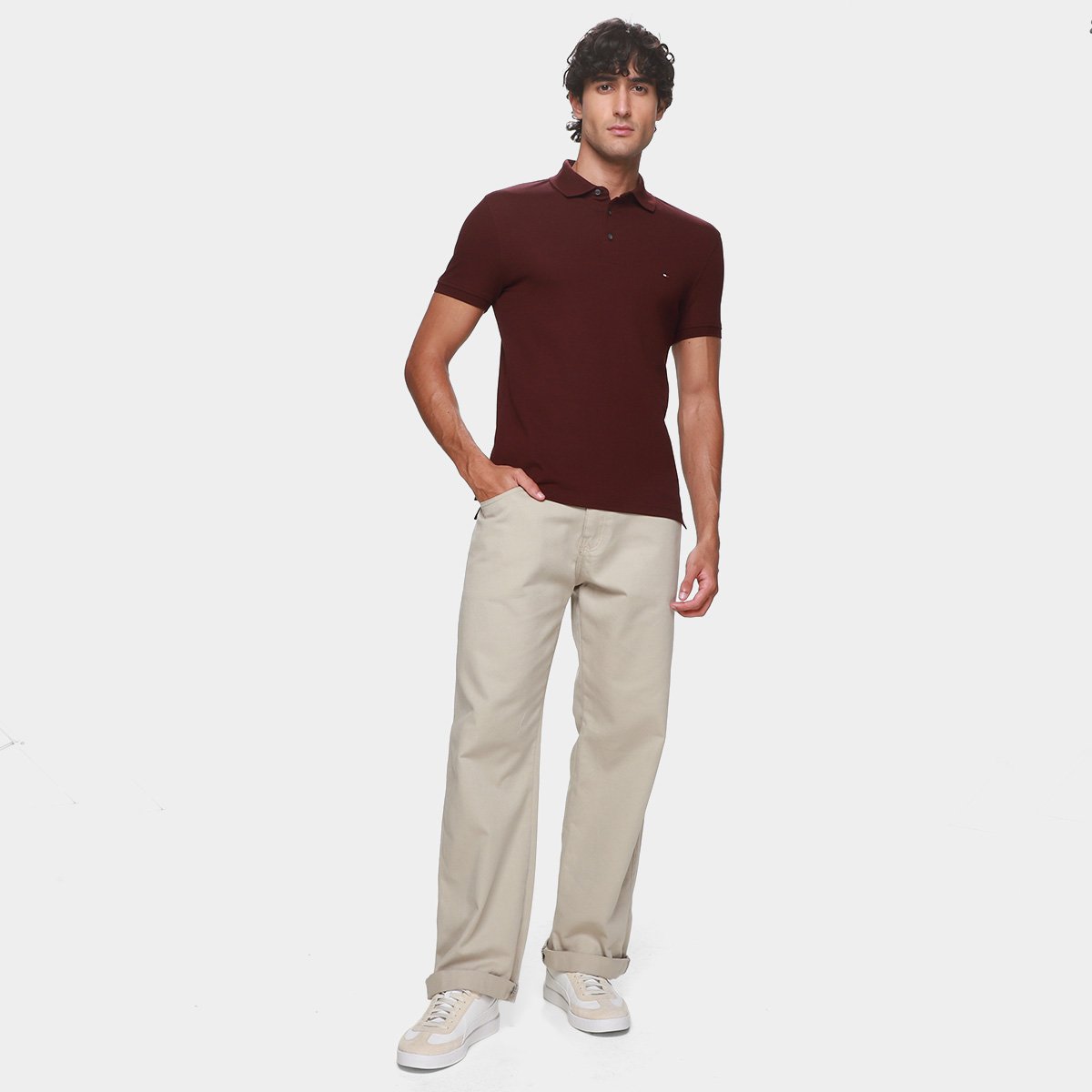 Camisa Polo Slim Tommy Hilfiger Casual Masculina - Tam: M - 5