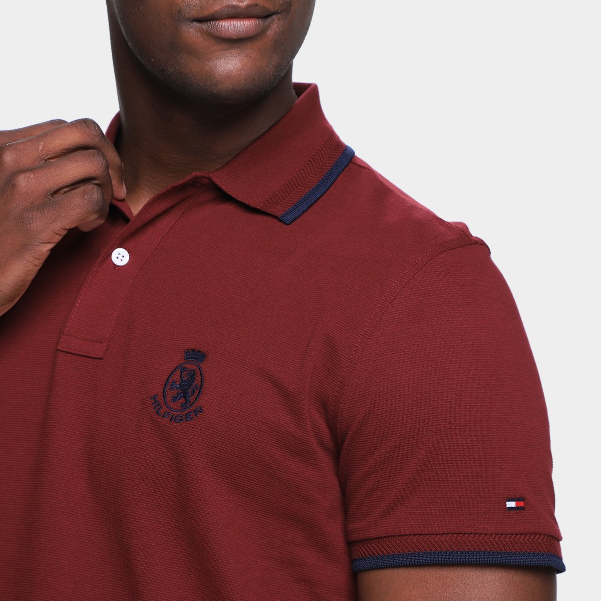 Camisa Polo Tommy Hilfiger Holiday Crest Masculina - Tam: P - 2