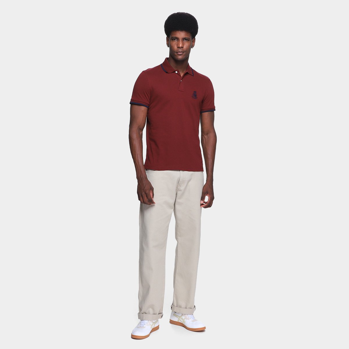 Camisa Polo Tommy Hilfiger Holiday Crest Masculina - Tam: P - 3