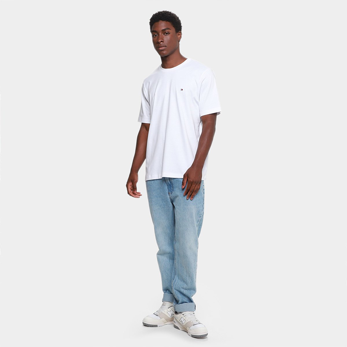 Camiseta Tommy Hilfiger Light Interlock Masculina - Tam: P - 4