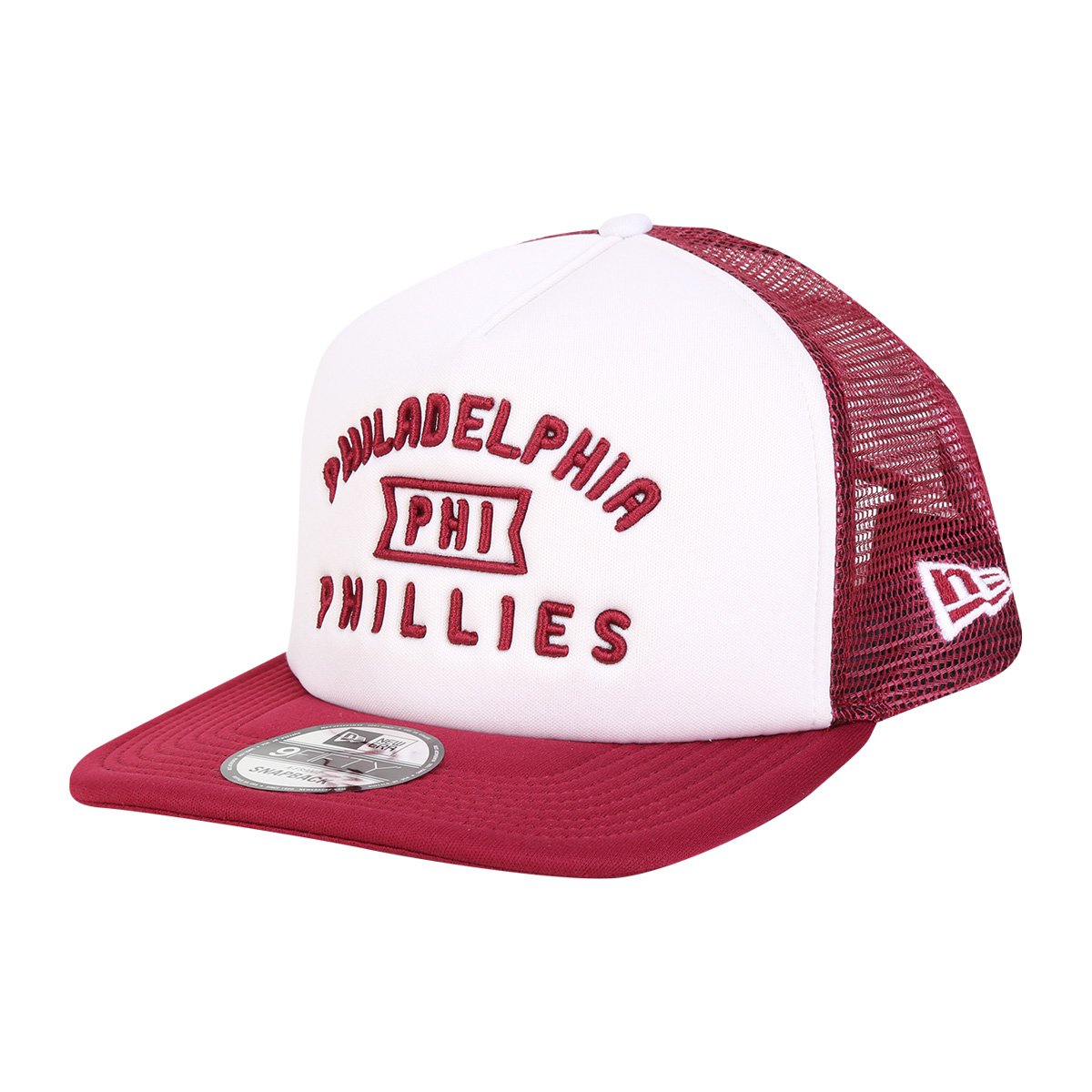 Boné MLB Philadelphia Phillies New Era Aba Reta 950 Af Sn Core Trucker Phiathco