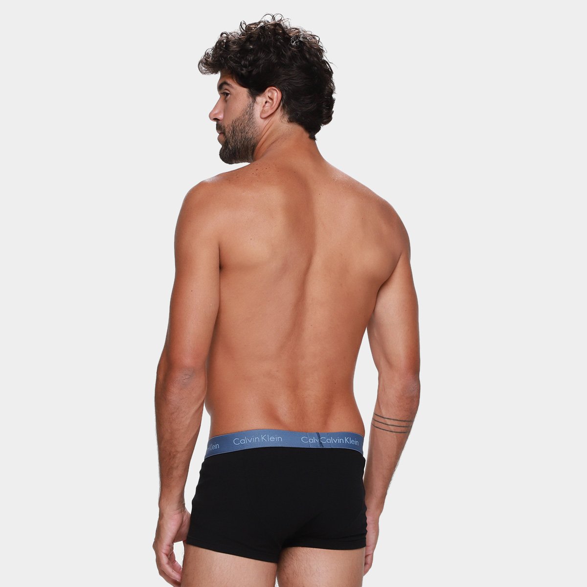 Kit Cueca Boxer Calvin Klein Low Rise Trunk Masculina - 4 Peças - Tam: P - 2