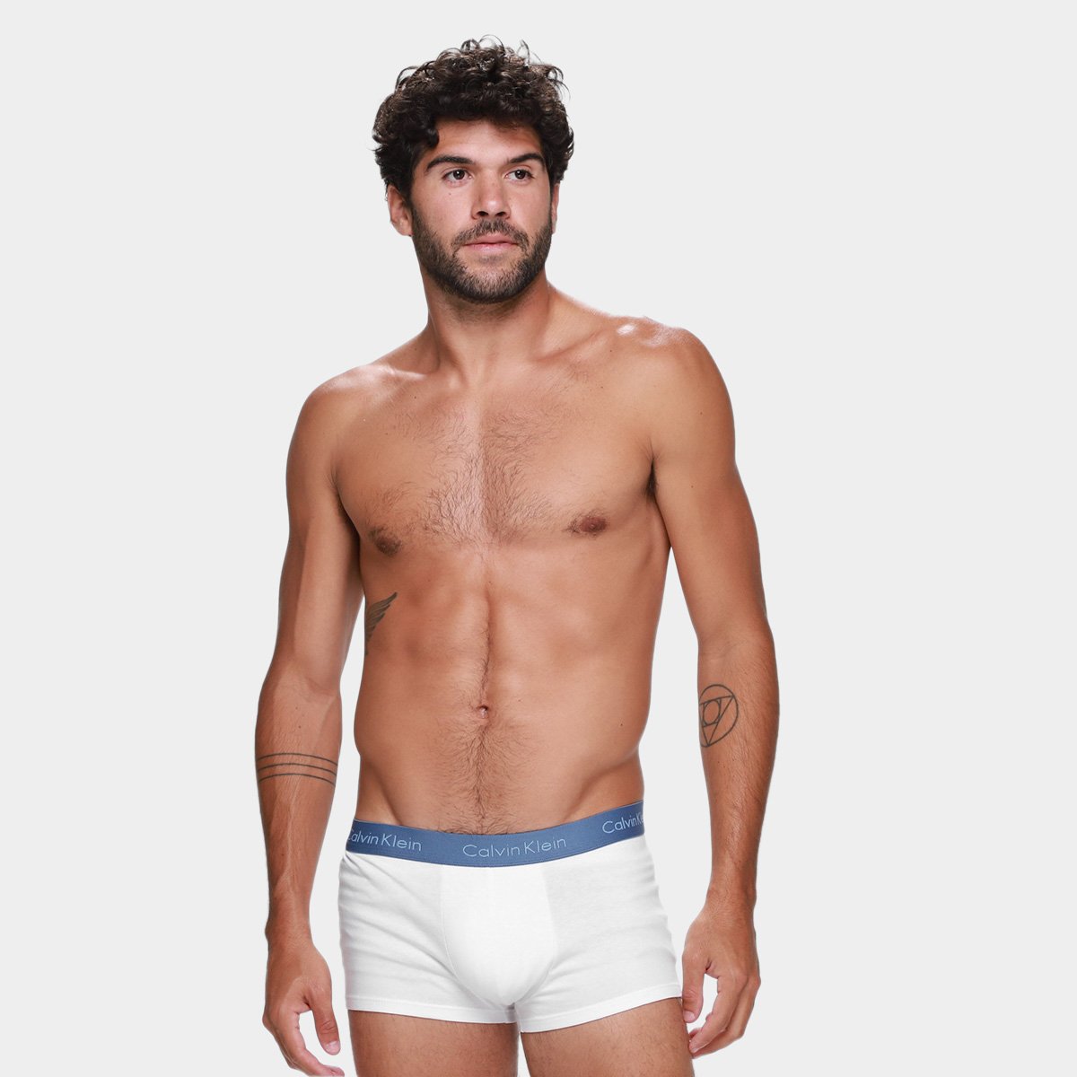 Kit Cueca Boxer Calvin Klein Low Rise Trunk Masculina - 4 Peças - Tam: P - 3
