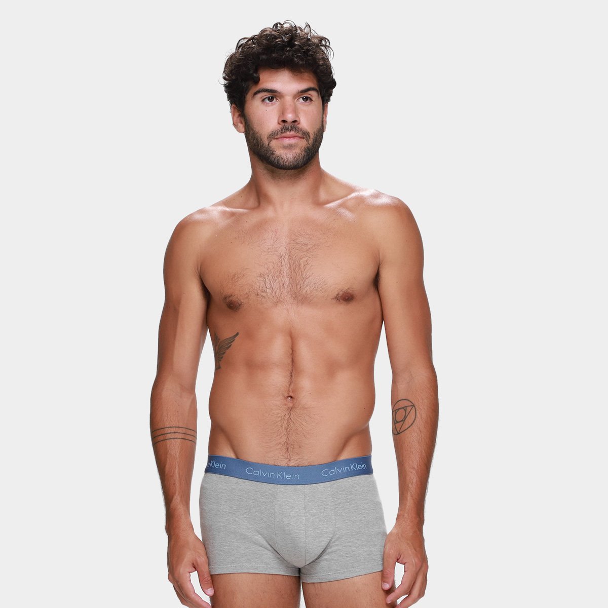 Kit Cueca Boxer Calvin Klein Low Rise Trunk Masculina - 4 Peças - Tam: P - 4