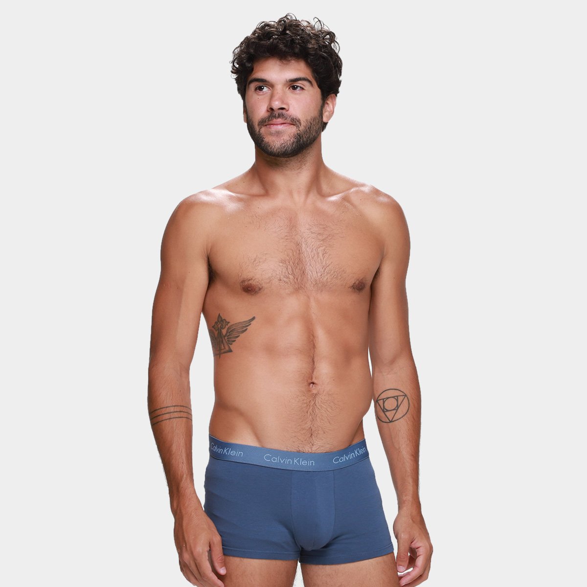 Kit Cueca Boxer Calvin Klein Low Rise Trunk Masculina - 4 Peças - Tam: P - 5