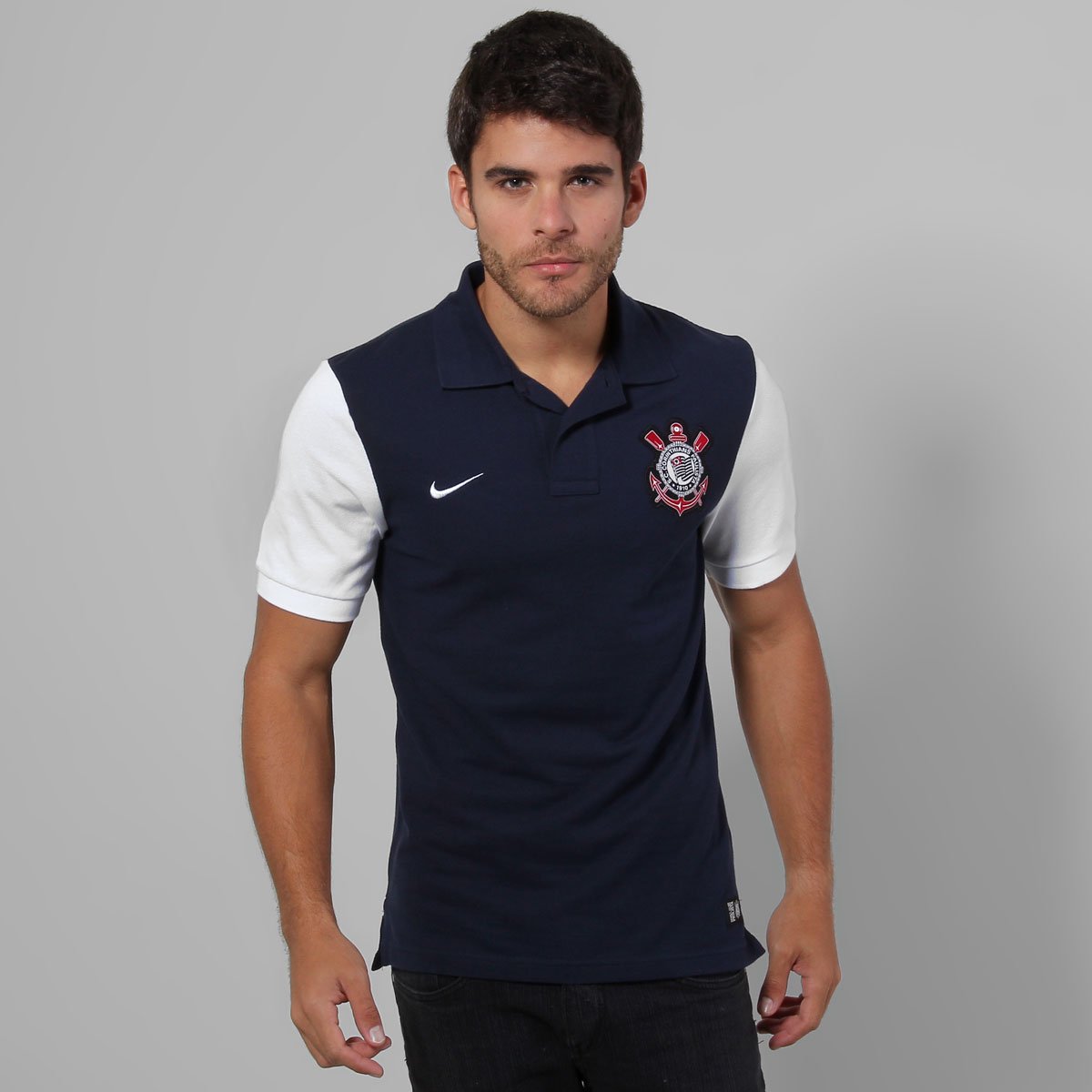 camisa polo nike sportswear corinthians authentic masculina