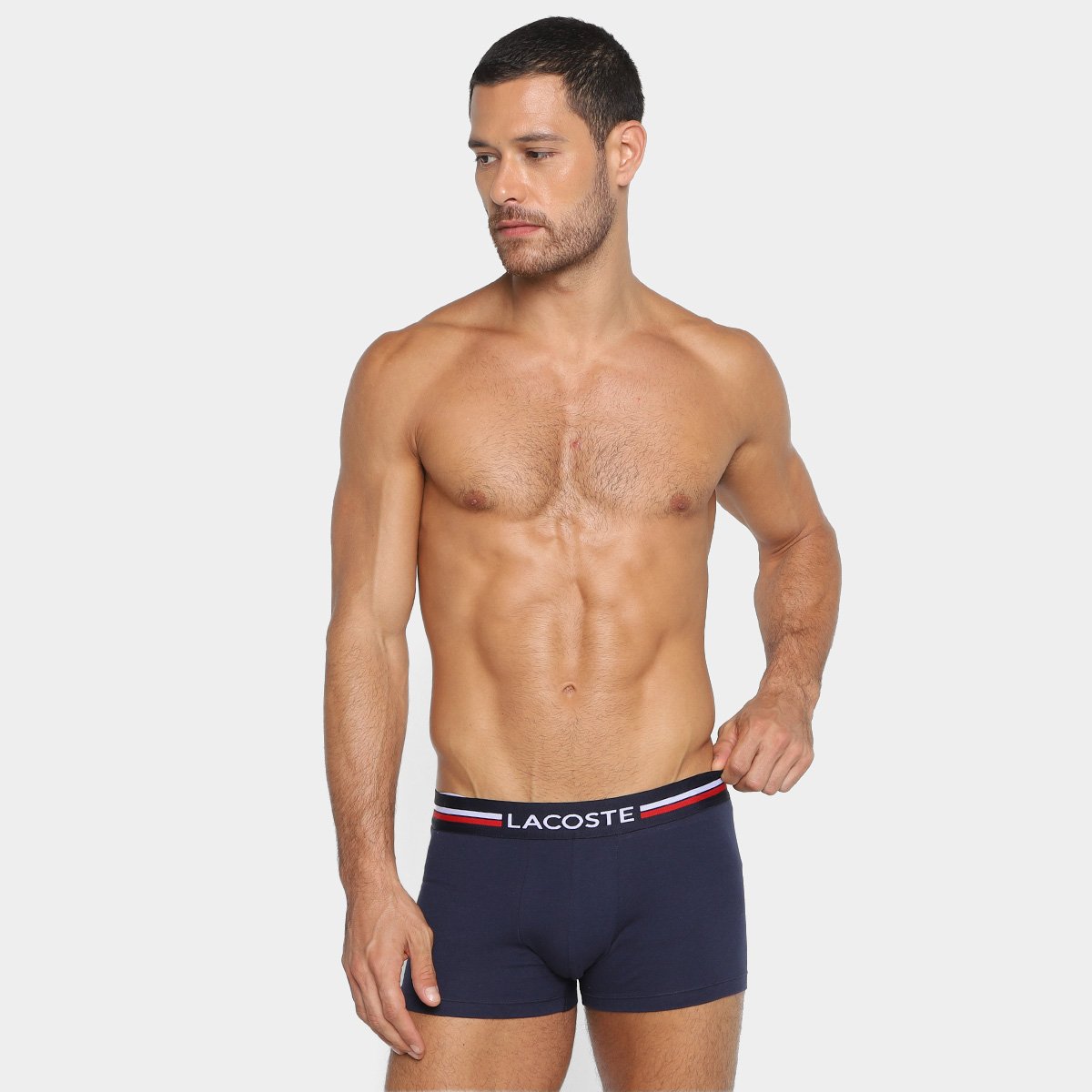 Kit Cuecas Boxer Lacoste Básicas 3 Peças - Tam: M - 1