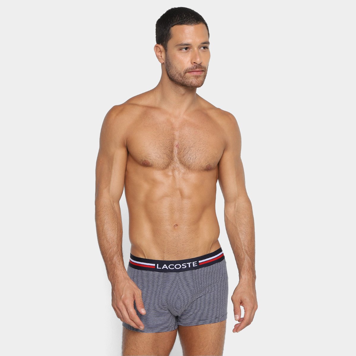 Kit Cuecas Boxer Lacoste Básicas 3 Peças - Tam: M - 4