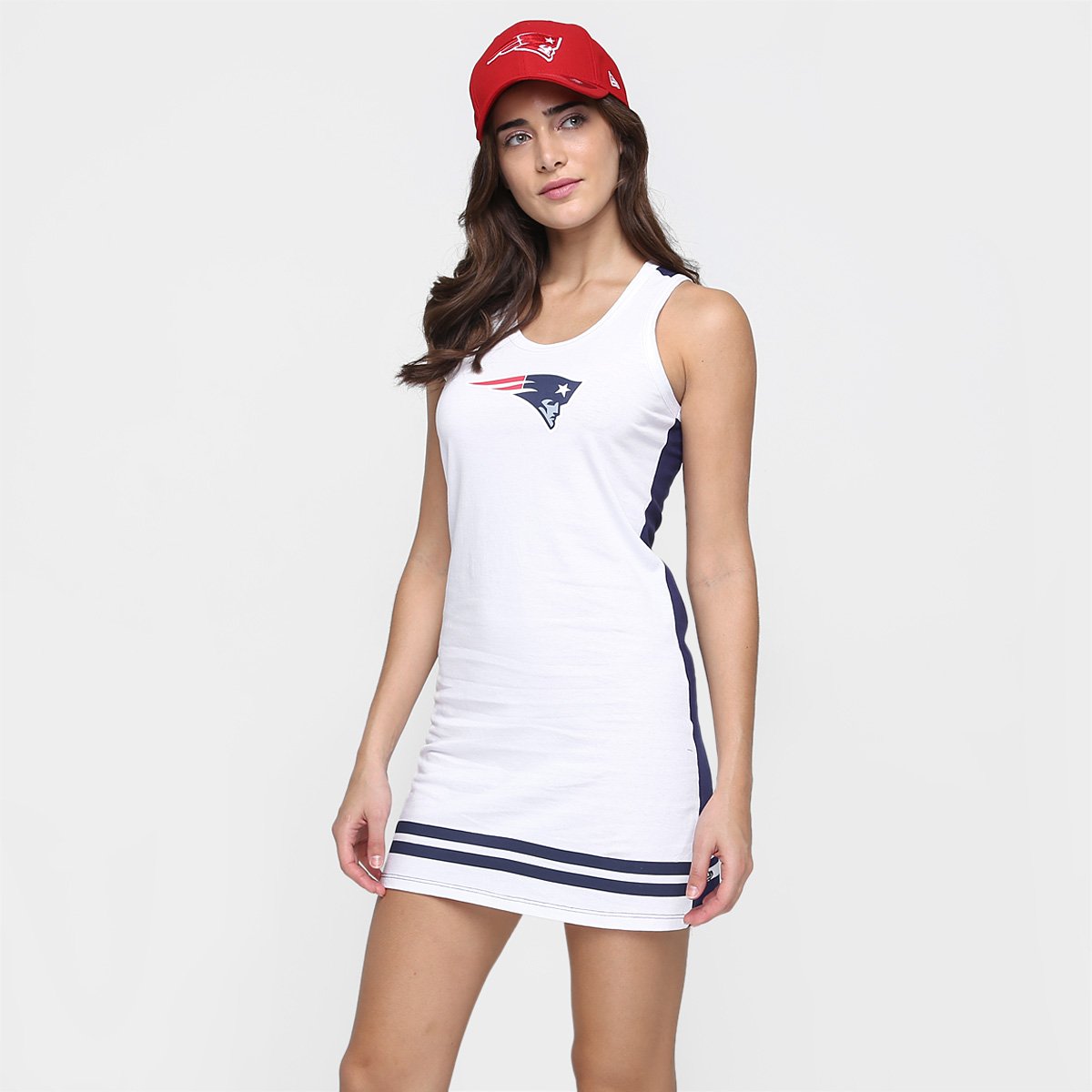 Vestido New Era NFL Listras Moline New England Patriots