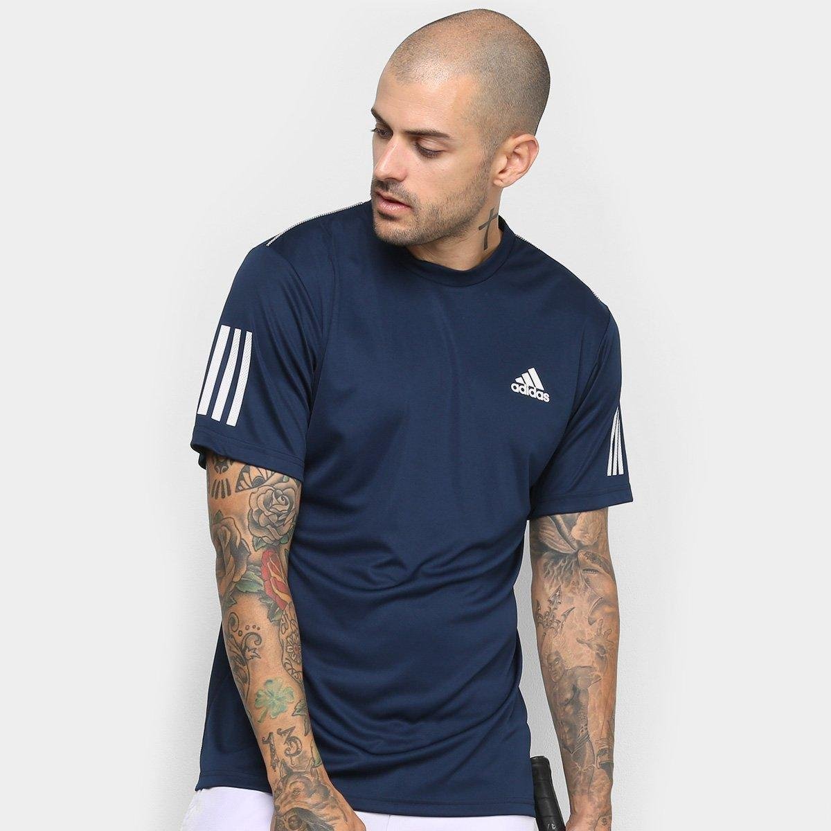 Camiseta Adidas Club 3 Stripes Masculina