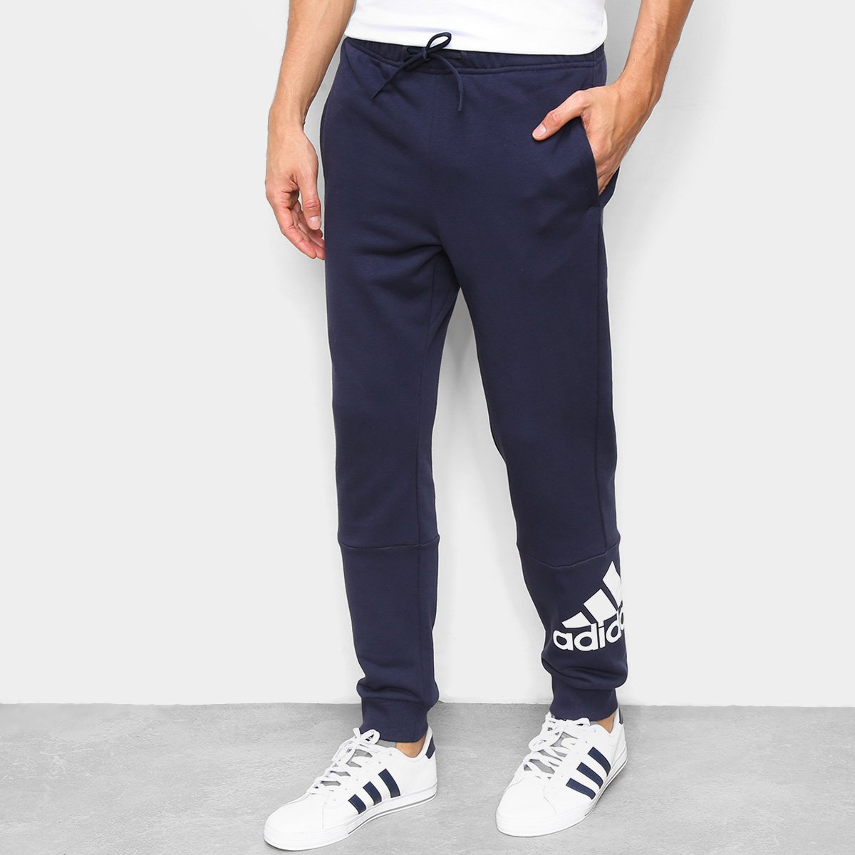 Calça Moletom Adidas Logo Masculina