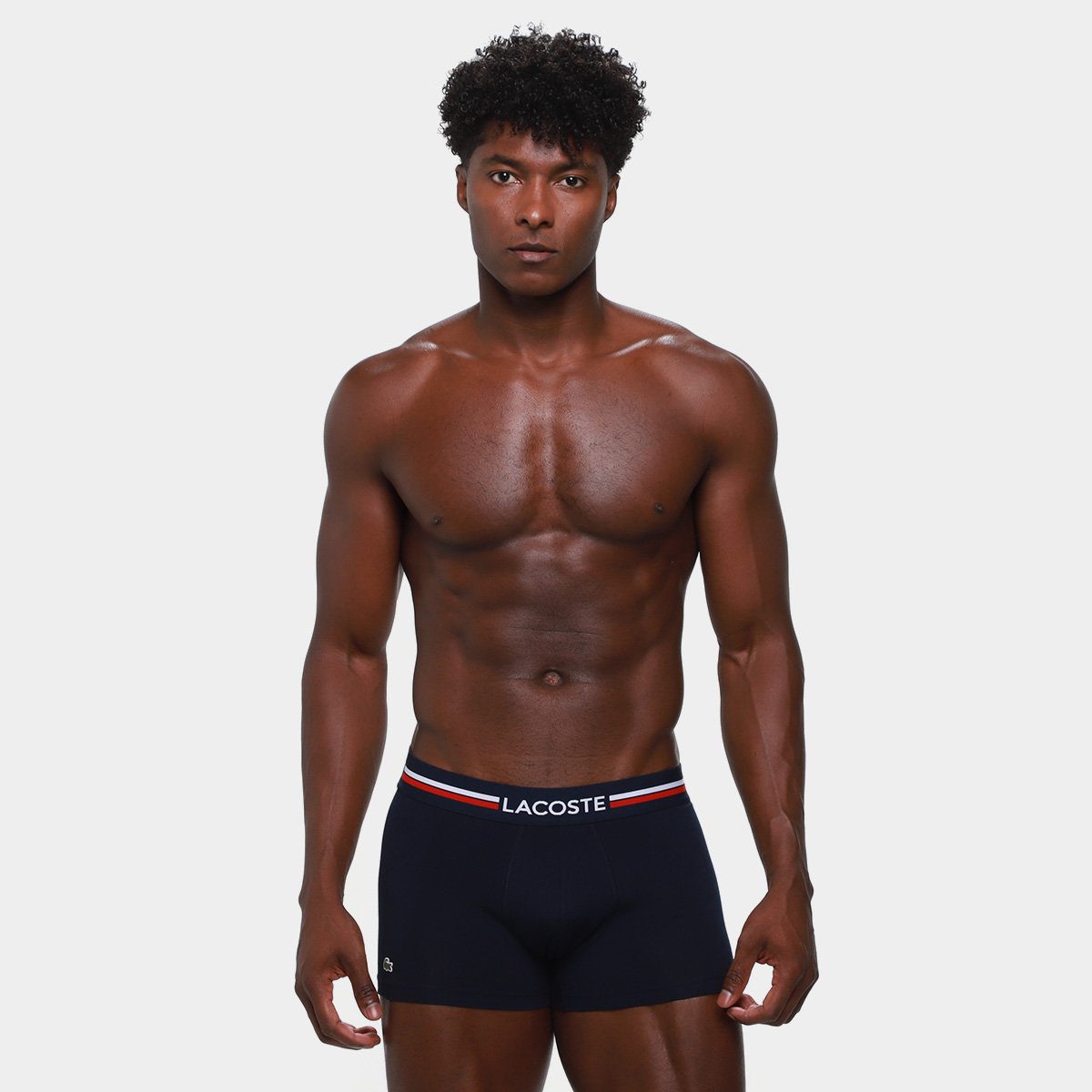 Kit Cueca Boxer Lacoste Masculina - 3 Peças - Tam: P - 3