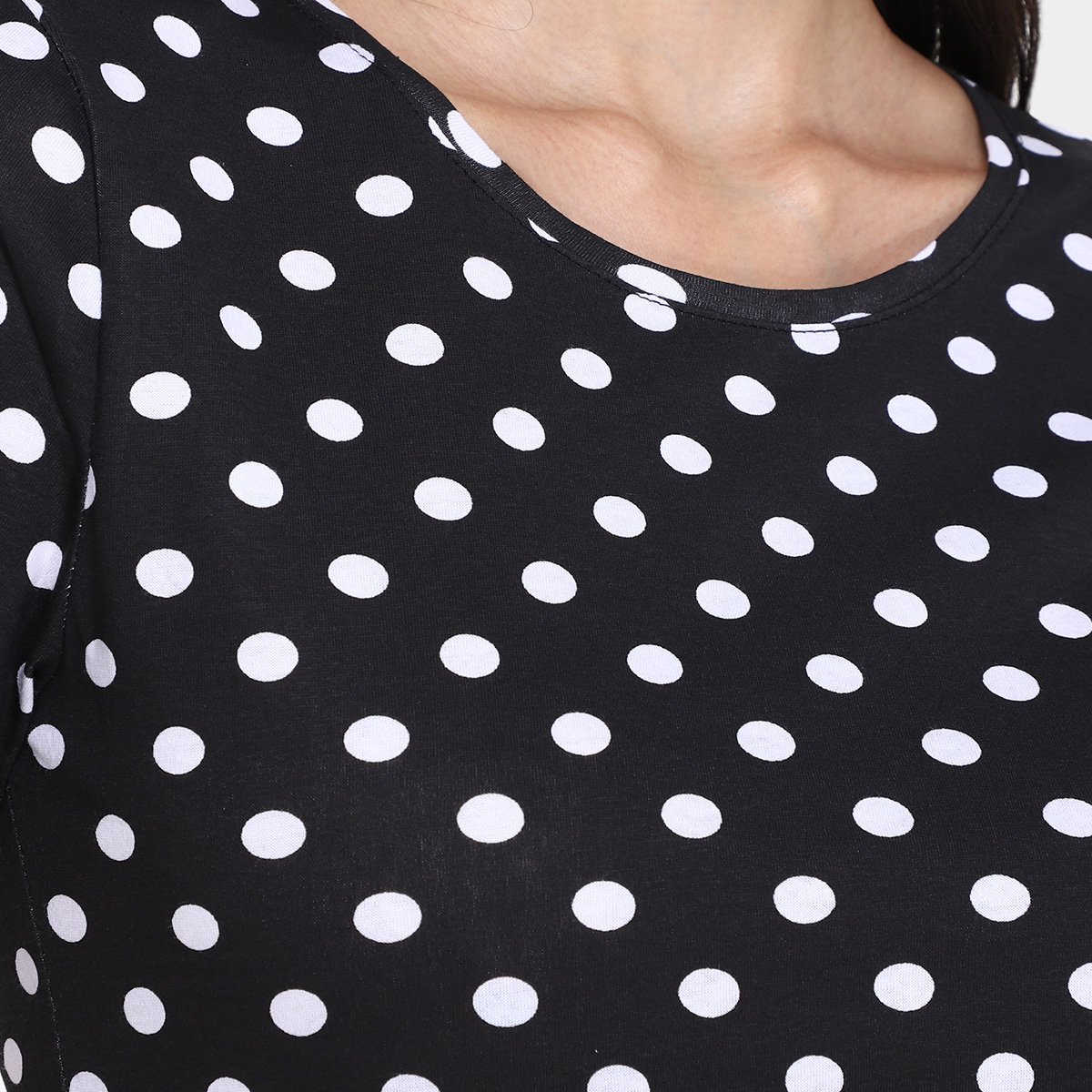 Kit Camiseta Básicos Poá c/ 2 Peças Feminina - Tam: M - 3
