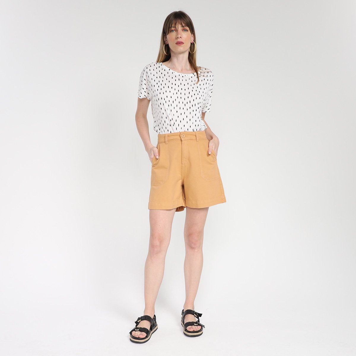 Short Sarja Hering Cintura Alta Feminino - Tam: 36 - 1