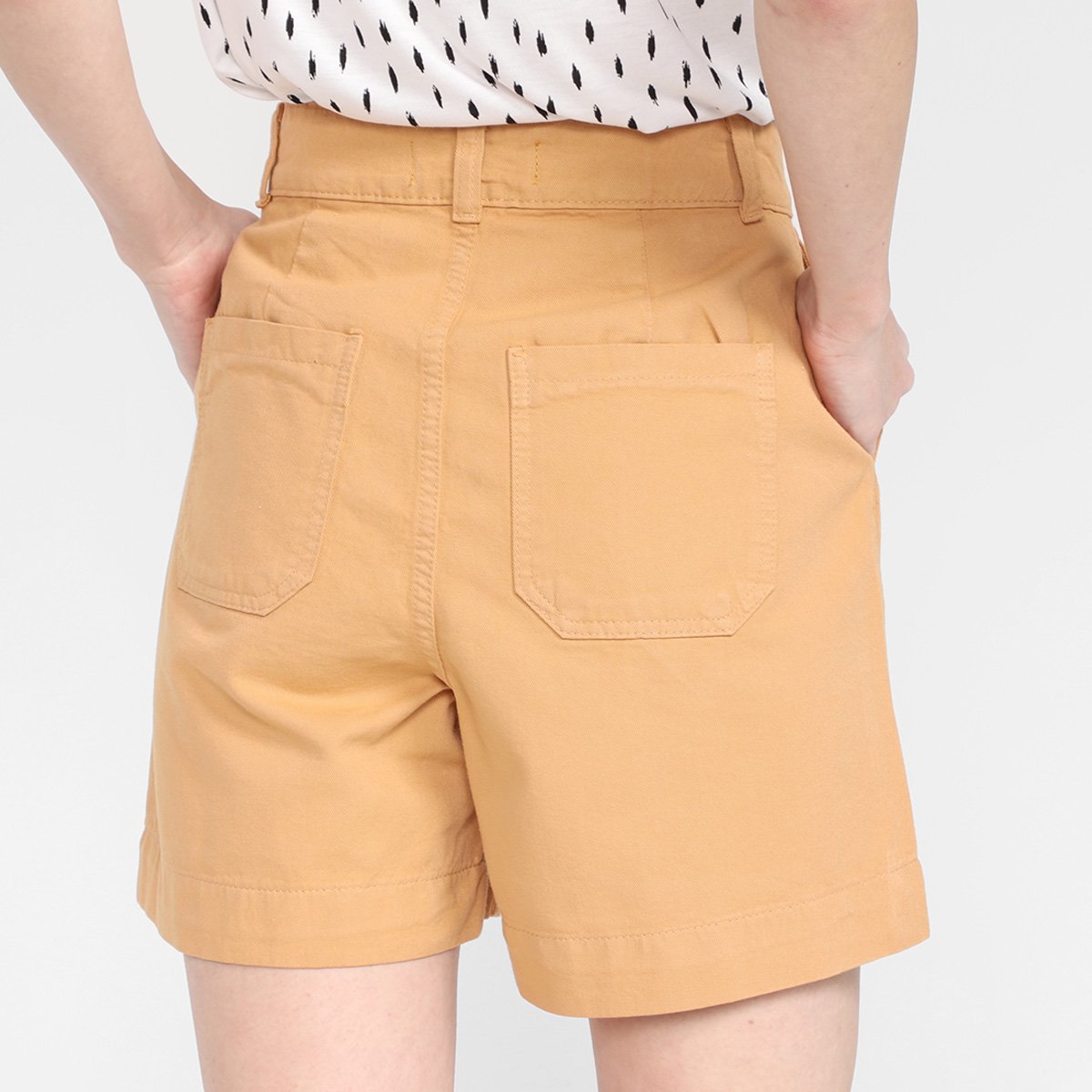 Short Sarja Hering Cintura Alta Feminino - Tam: 36 - 2