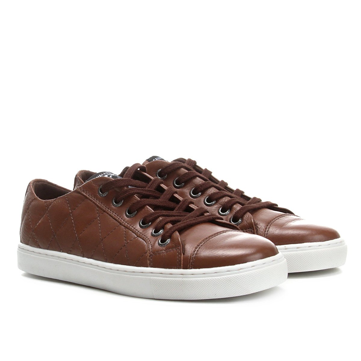 tenis couro cavalera marina