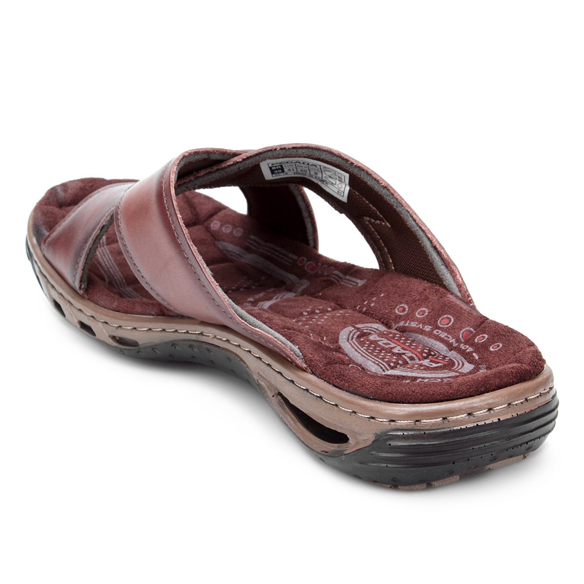 Chinelo Couro Pegada Tiras Cruzadas Masculino - Tam: 38 - 3