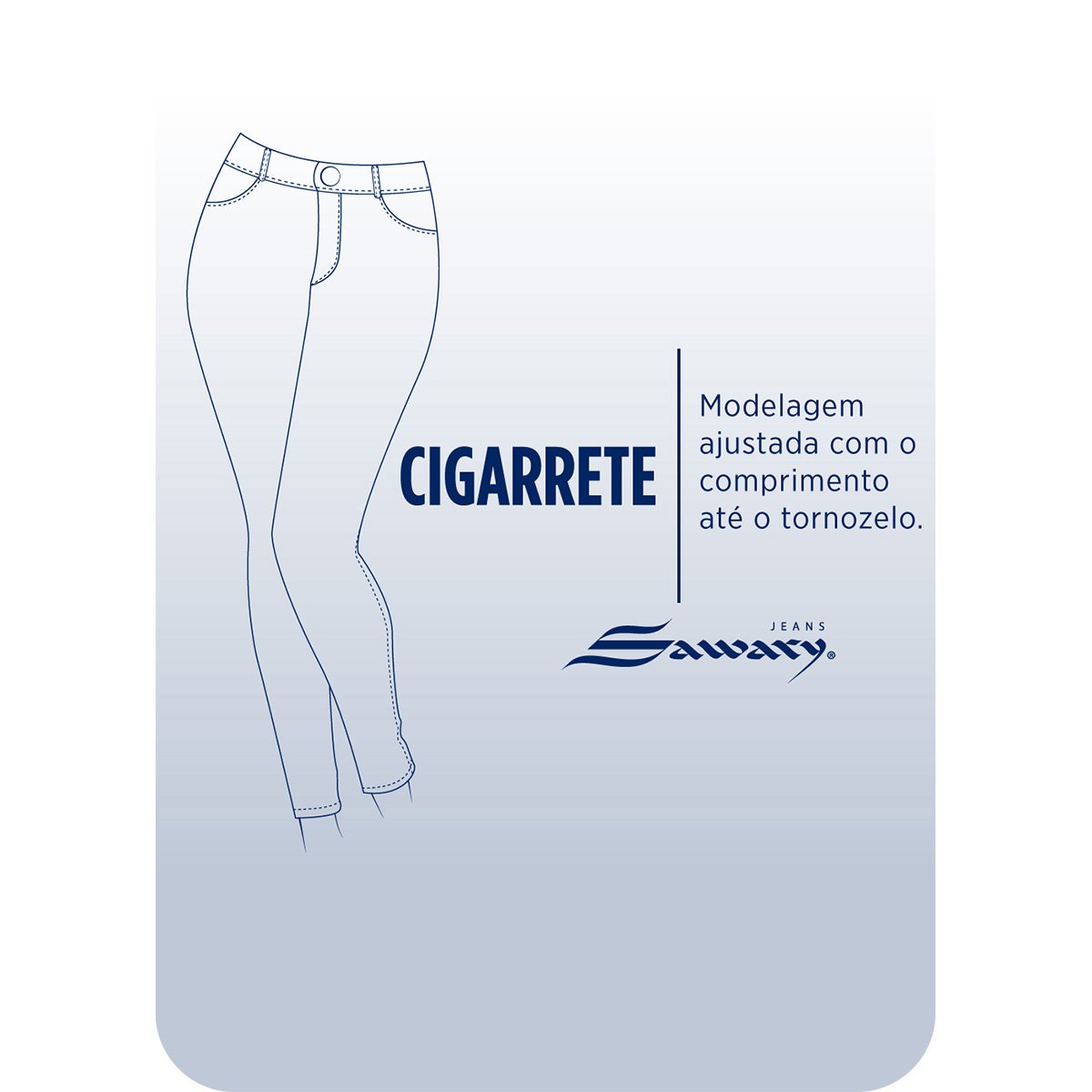 Calça Sarja  Sawary Cigarrete Push Up Feminina - Tam: 46 - 4