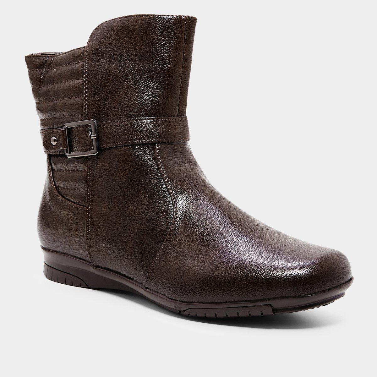 Bota Mooncity Fivela Lateral Cano Médio Feminina - Tam: 37 - 1