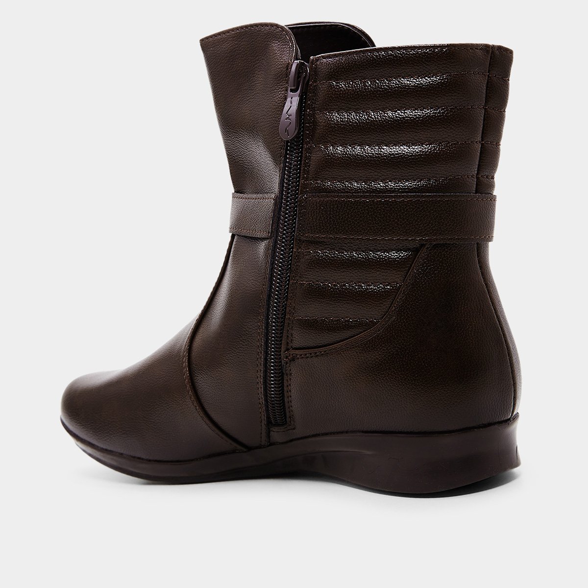 Bota Mooncity Fivela Lateral Cano Médio Feminina - Tam: 37 - 2