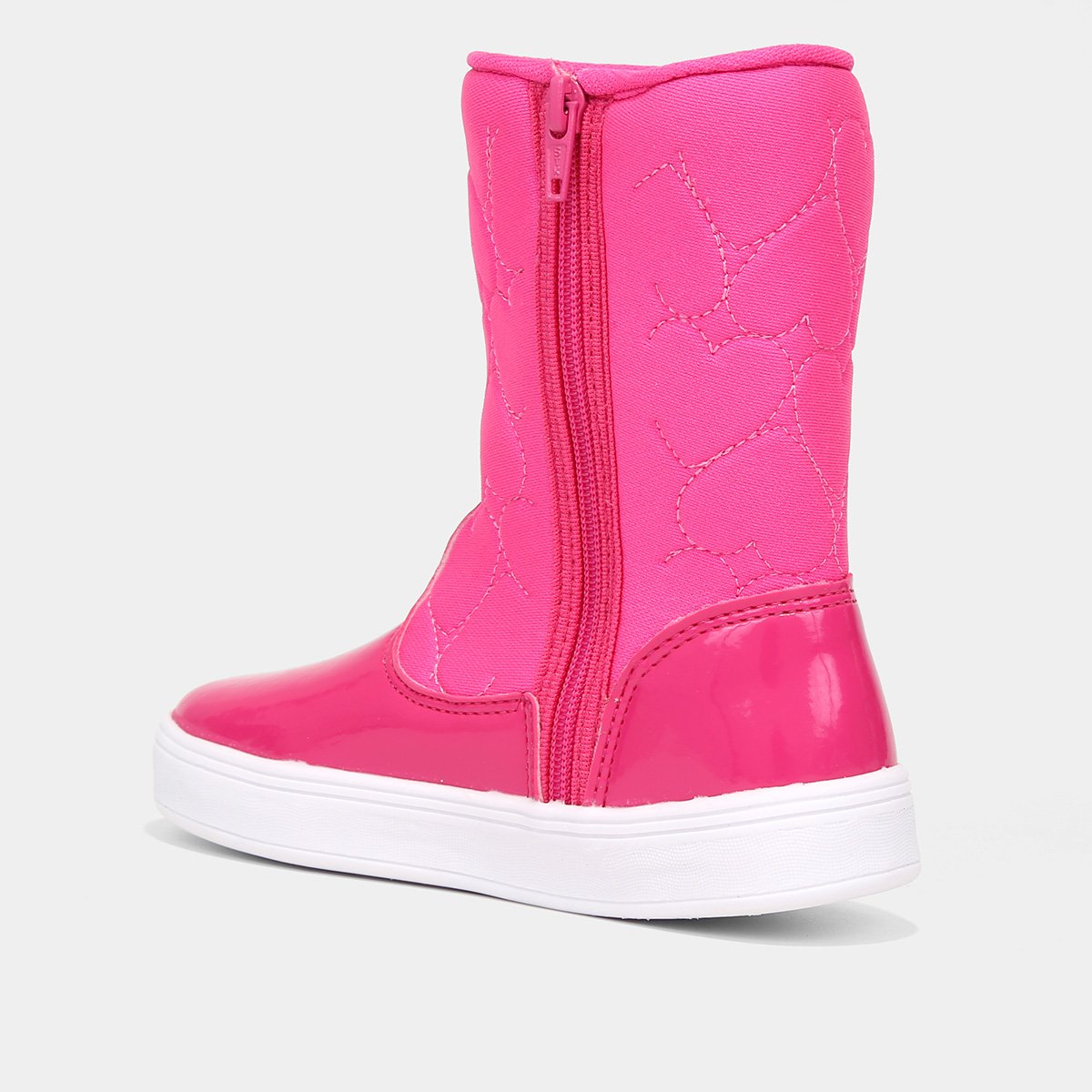 Bota Bebê Tininha Confort Baby Corações com Laço de Cabelo Menina - Tam: 20 - 4