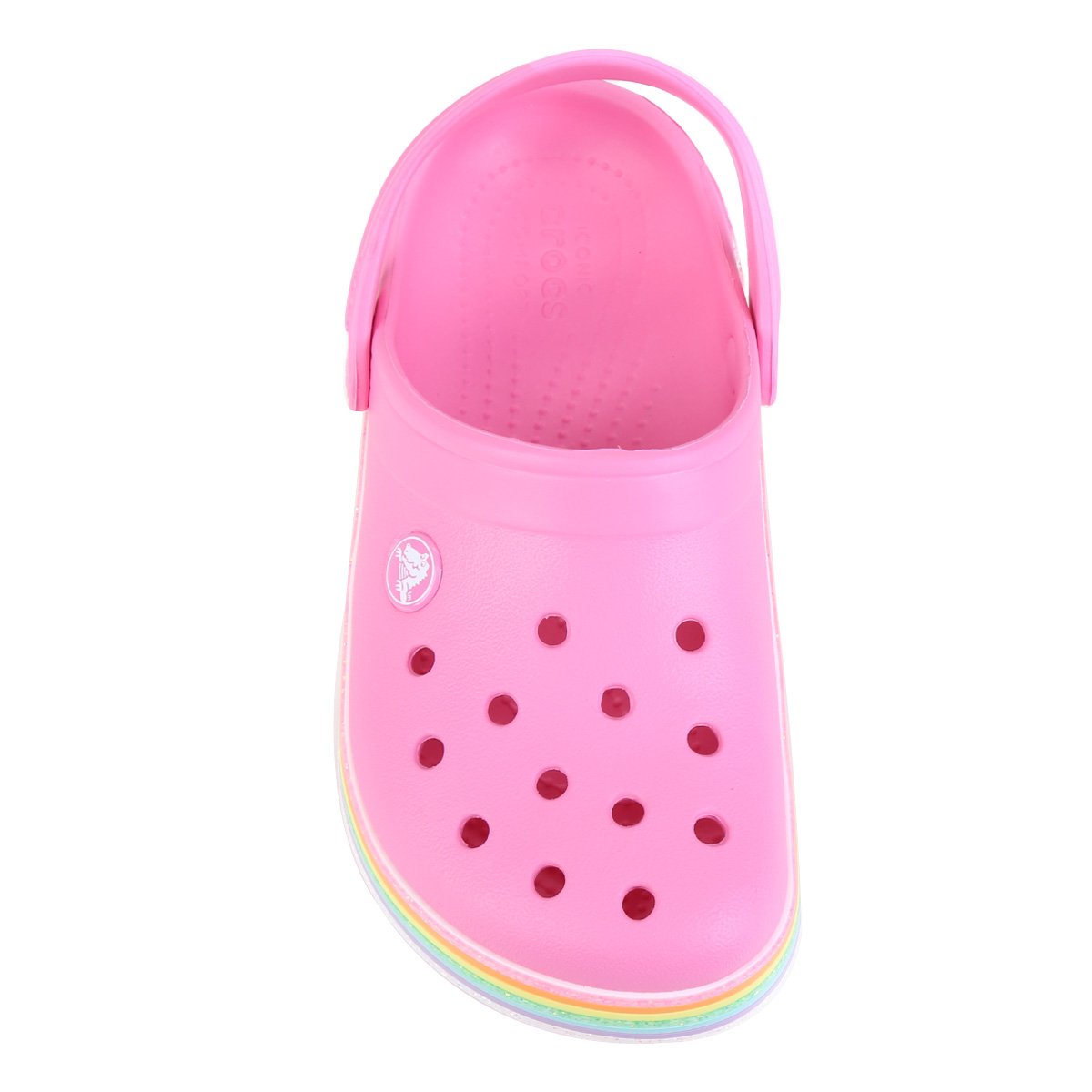 crocs rainbow glitter