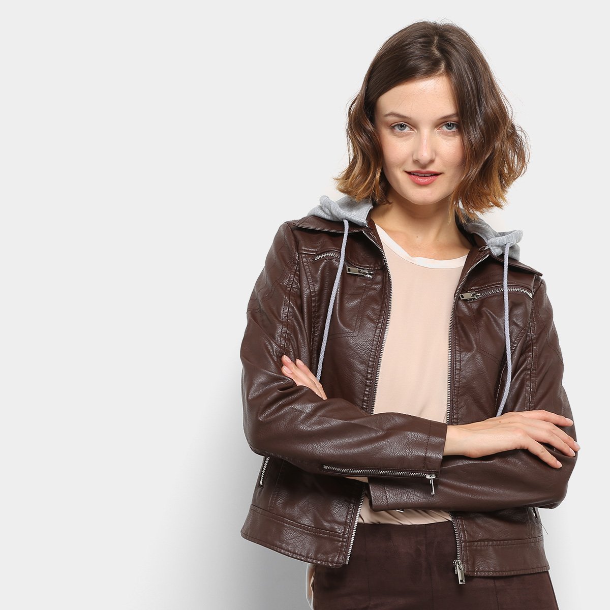 Jaqueta Moletom Facinelli Capuz Feminina