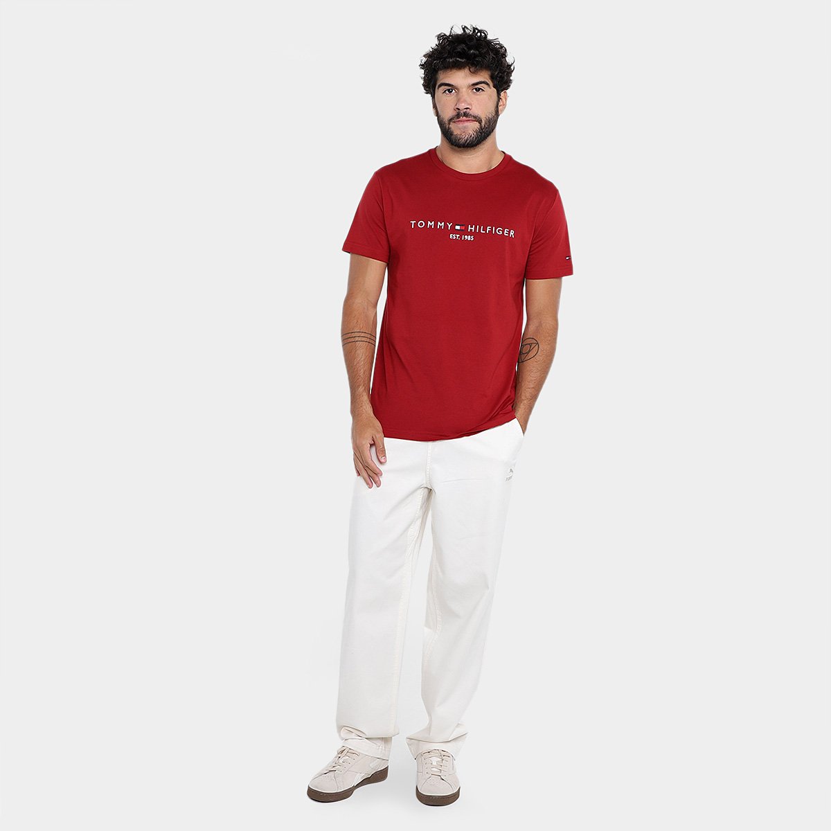 Camiseta Tommy Hilfiger1985 Casual Masculina - Tam: M - 3